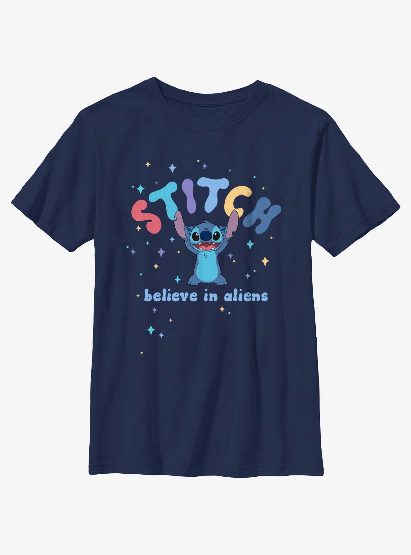 Disney Lilo & Stitch Believe In Aliens Youth T-Shirt, , hi-res