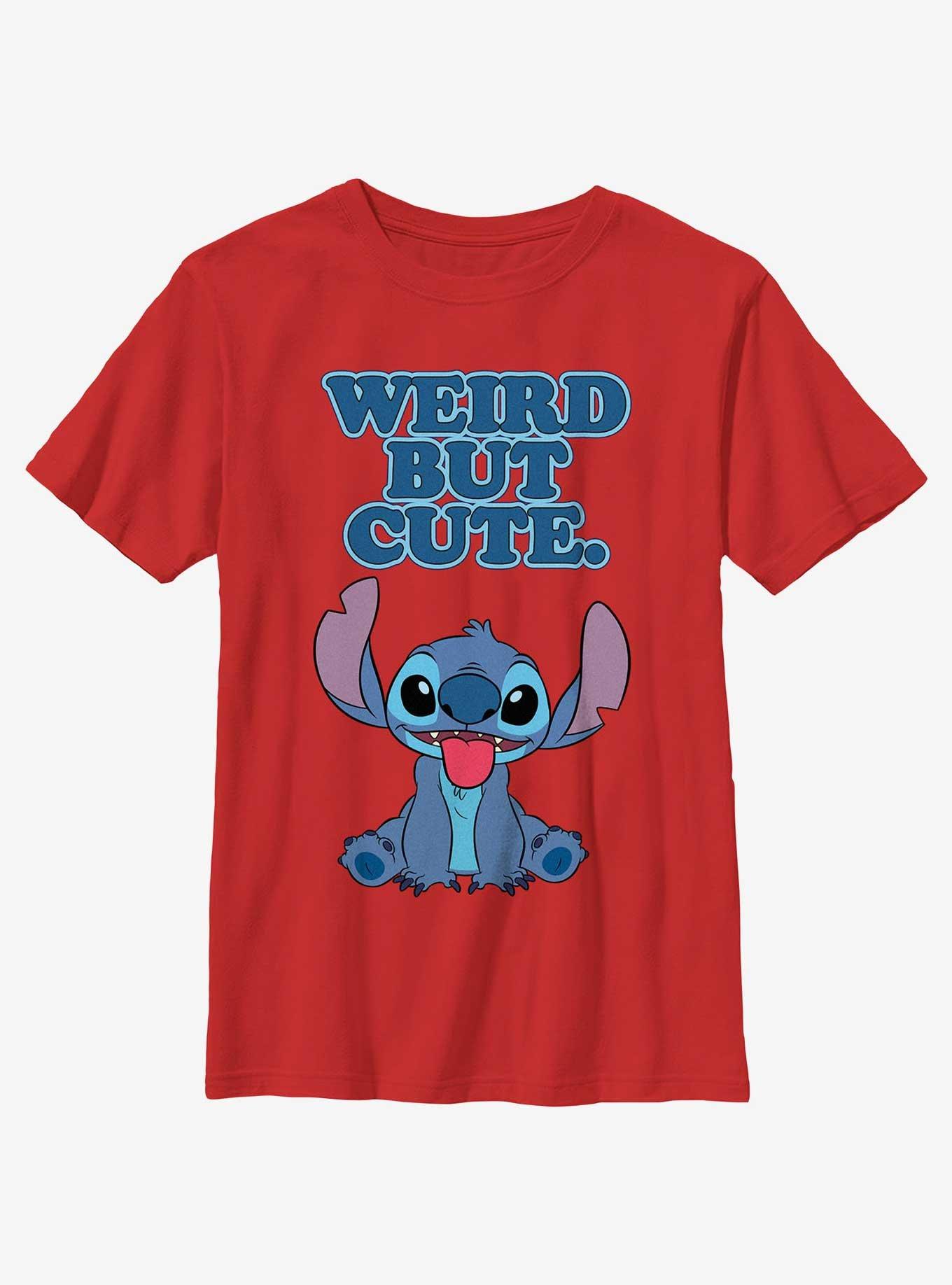 Disney Lilo & Stitch Weird But Cute Youth T-Shirt, RED, hi-res