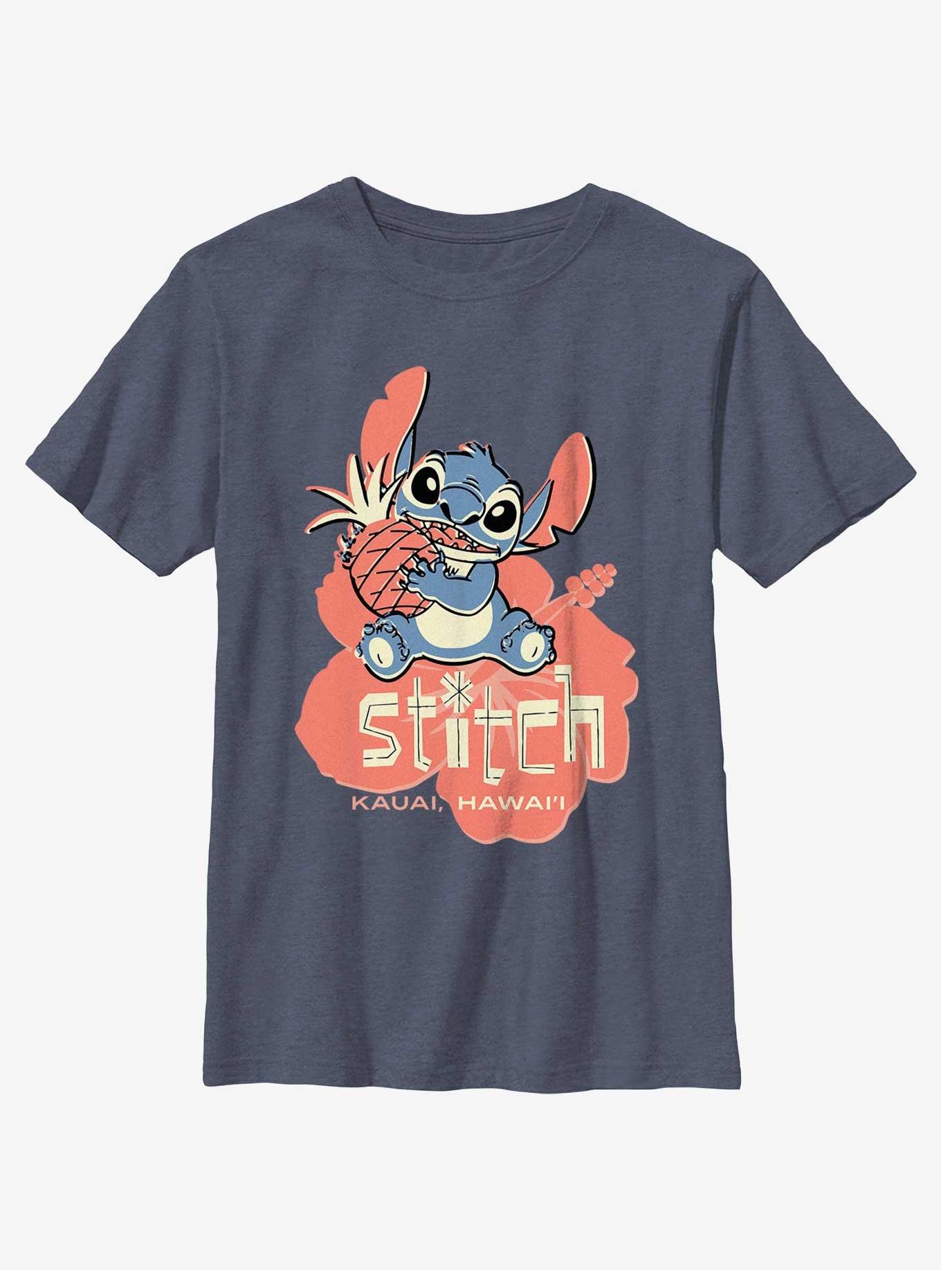 Disney Lilo & Stitch Kauai Hawaii Youth T-Shirt, NAVY HTR, hi-res