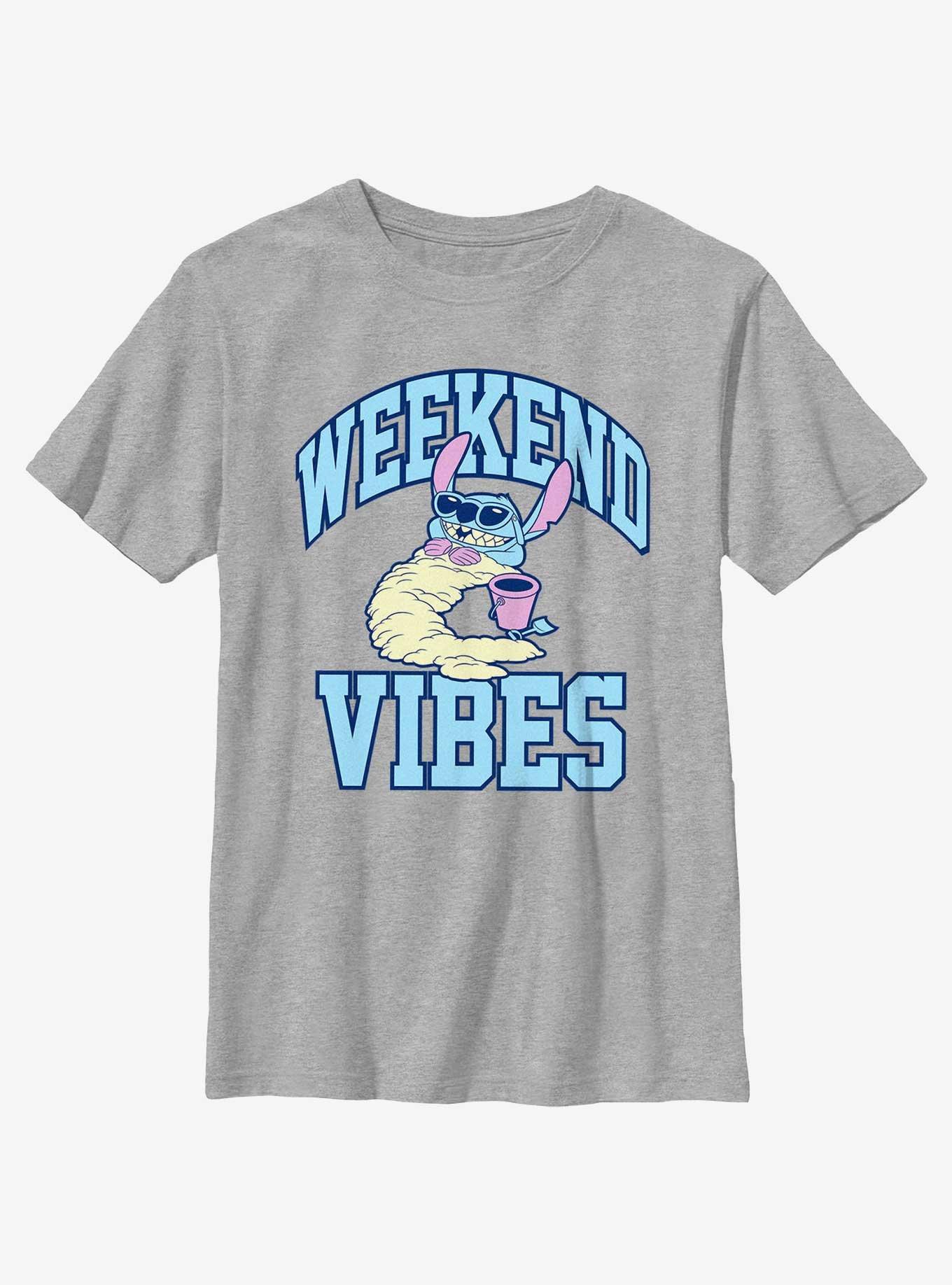 Disney Lilo & Stitch Weekend Vibes Youth T-Shirt, ATH HTR, hi-res