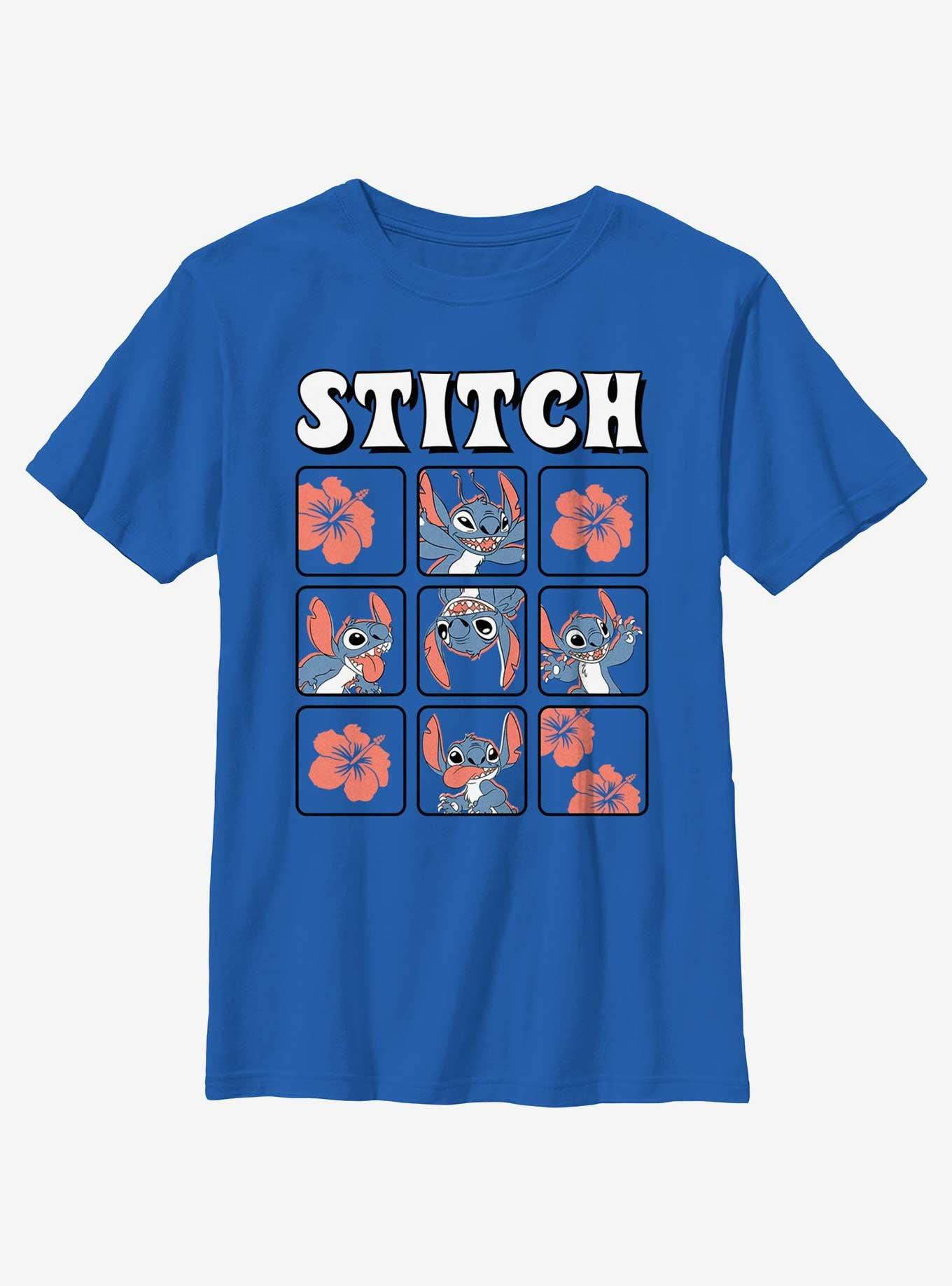 Disney Lilo & Stitch Tropical Boxes Stitch Youth T-Shirt, ROYAL, hi-res