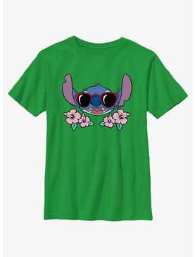 Disney Lilo & Stitch Shades Stitch Flowers Youth T-Shirt, , hi-res