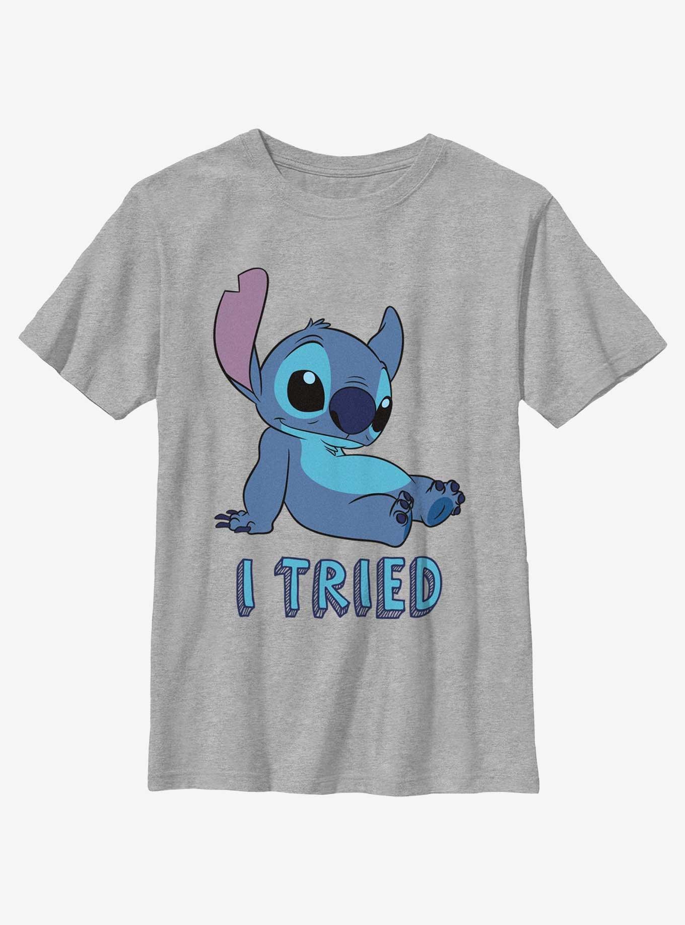 Disney Lilo & Stitch I Tried Stitch Youth T-Shirt, ATH HTR, hi-res