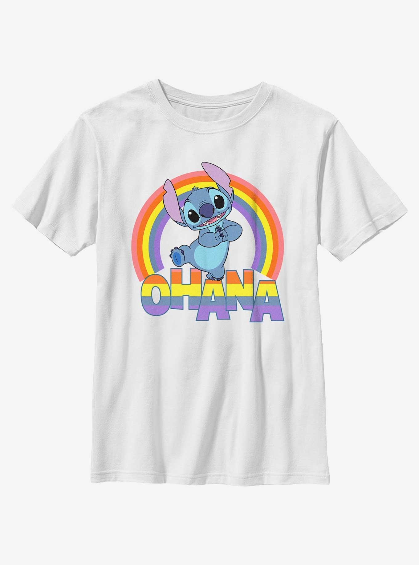 Disney Lilo & Stitch Rainbow Ohana Stitch Youth T-Shirt, , hi-res