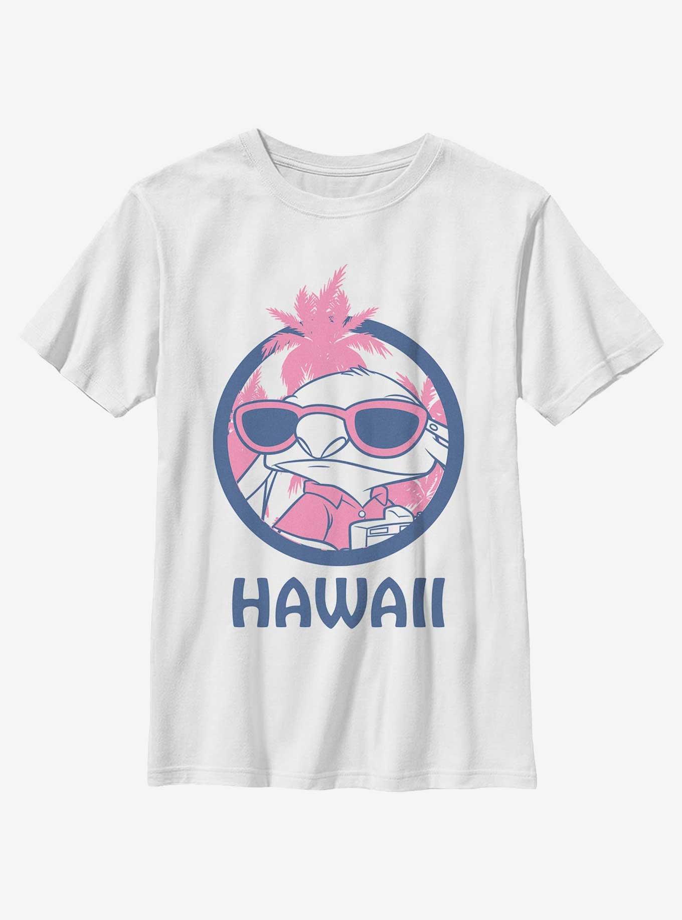 Disney Lilo & Stitch Hawaii Circle Portrait Stitch Youth T-Shirt, WHITE, hi-res