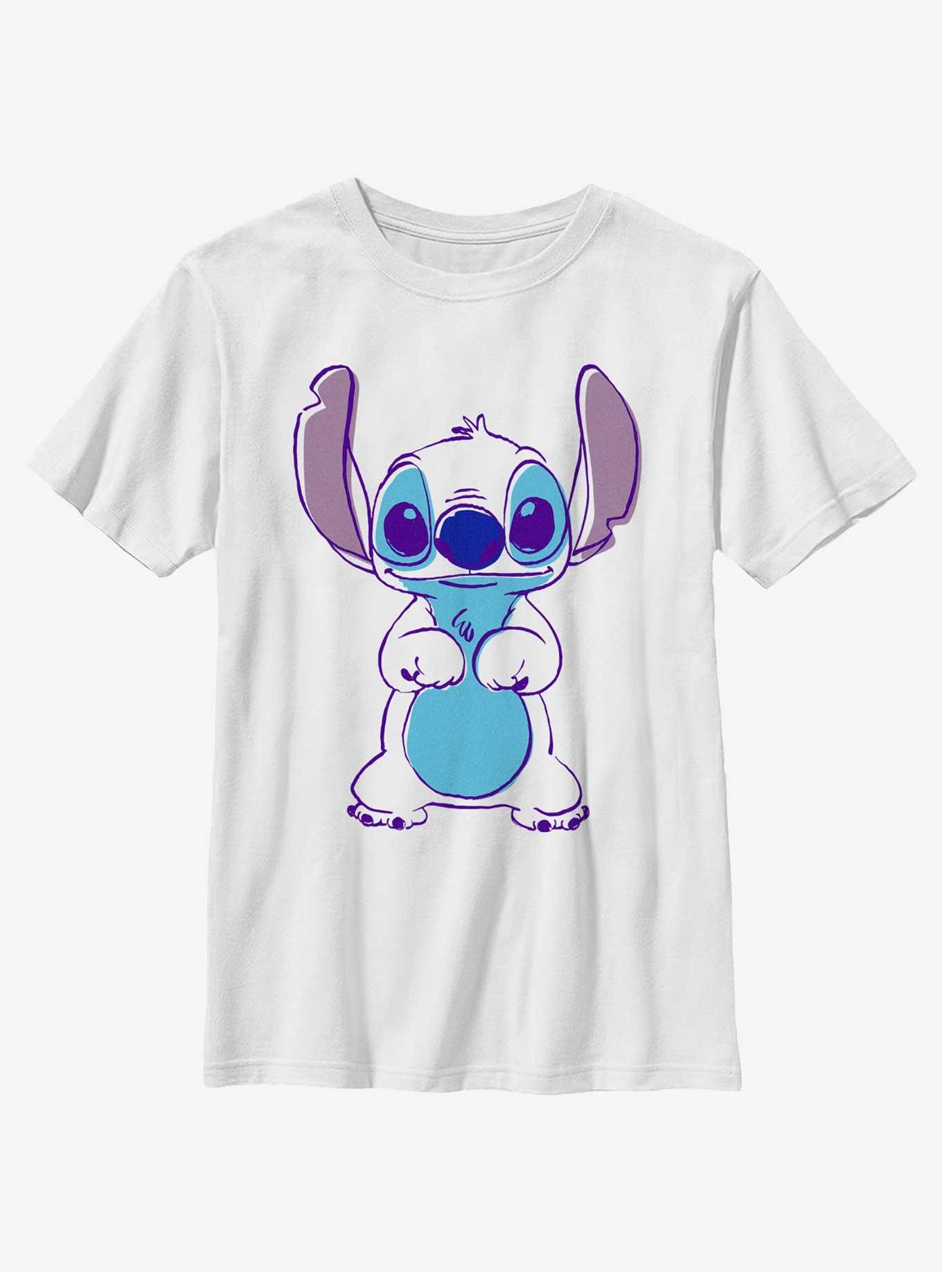 Disney Lilo & Stitch Line Portrait Stitch Youth T-Shirt, , hi-res