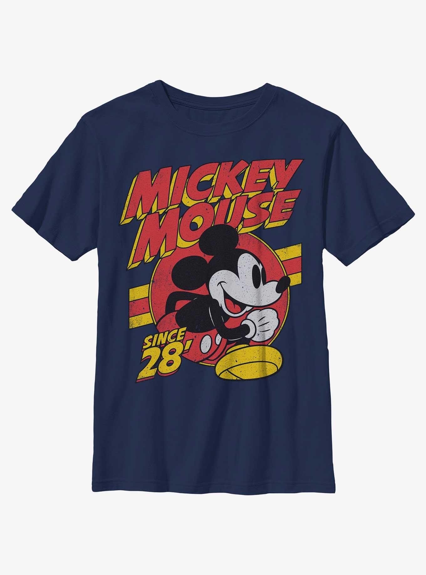 Disney Mickey Mouse Retro Youth T-Shirt, NAVY, hi-res