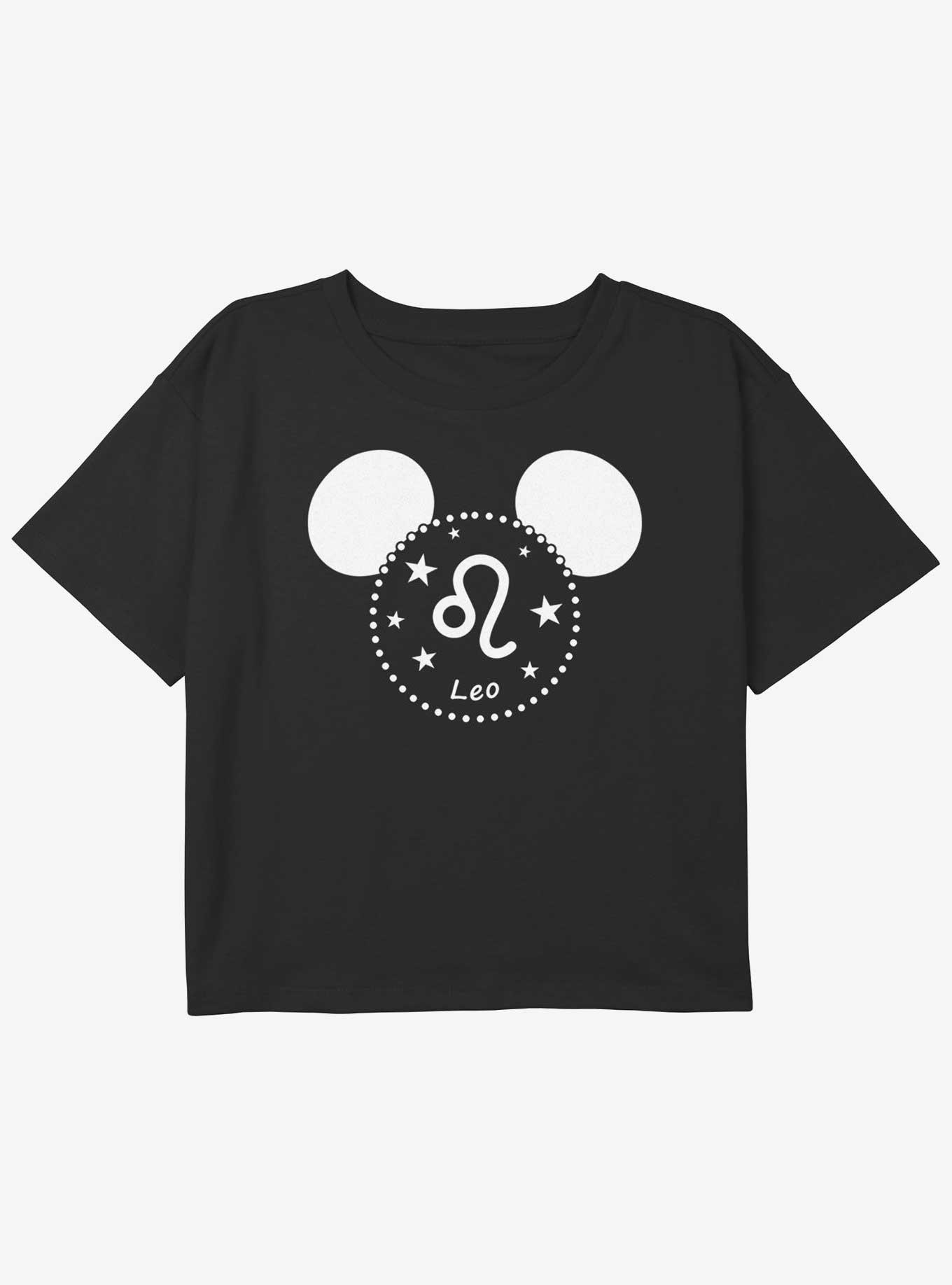 Disney Mickey Mouse Leo Youth Girls Boxy Crop T-Shirt, , hi-res