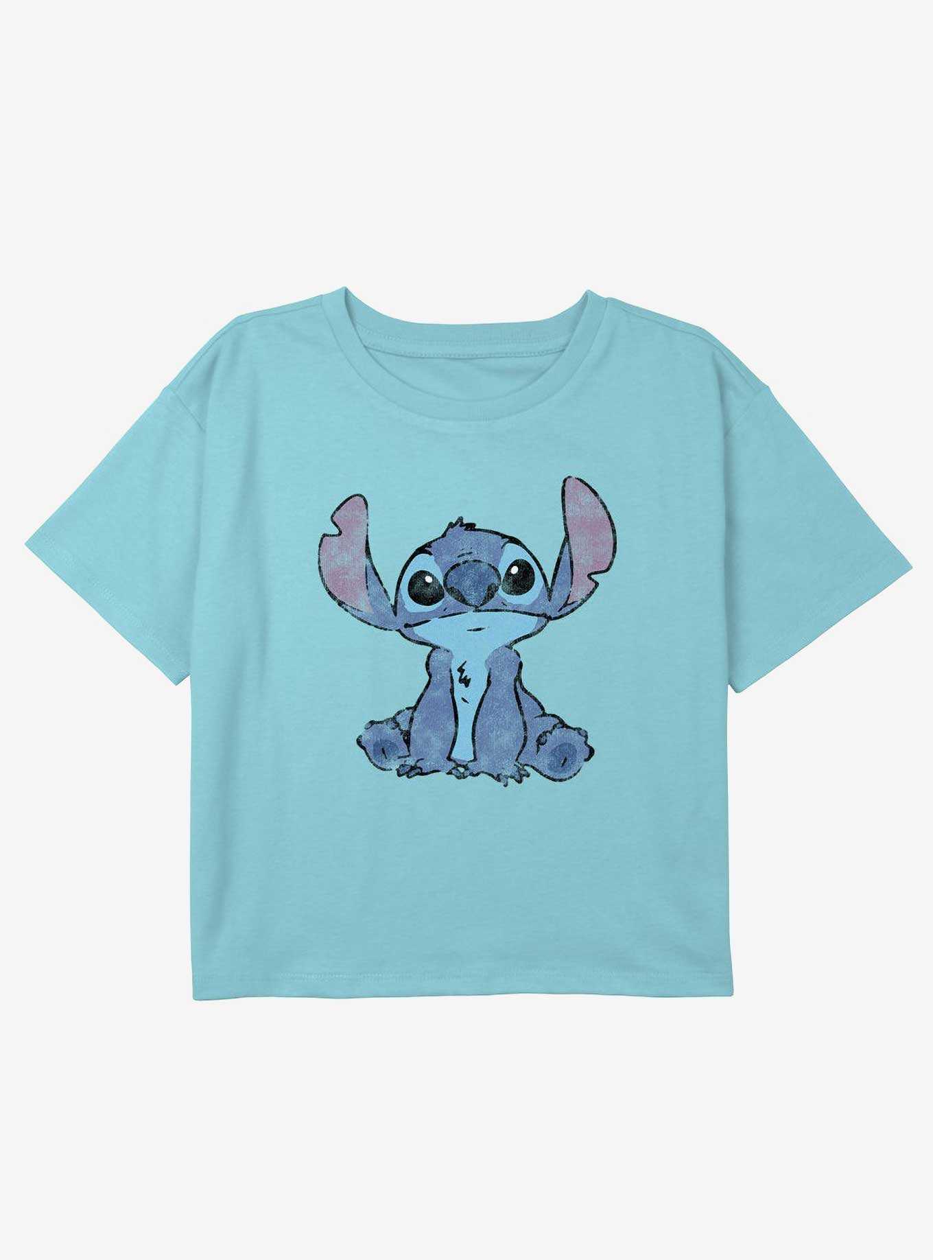 Disney Lilo & Stitch Simply Stitch Youth Girls Boxy Crop T-Shirt, , hi-res