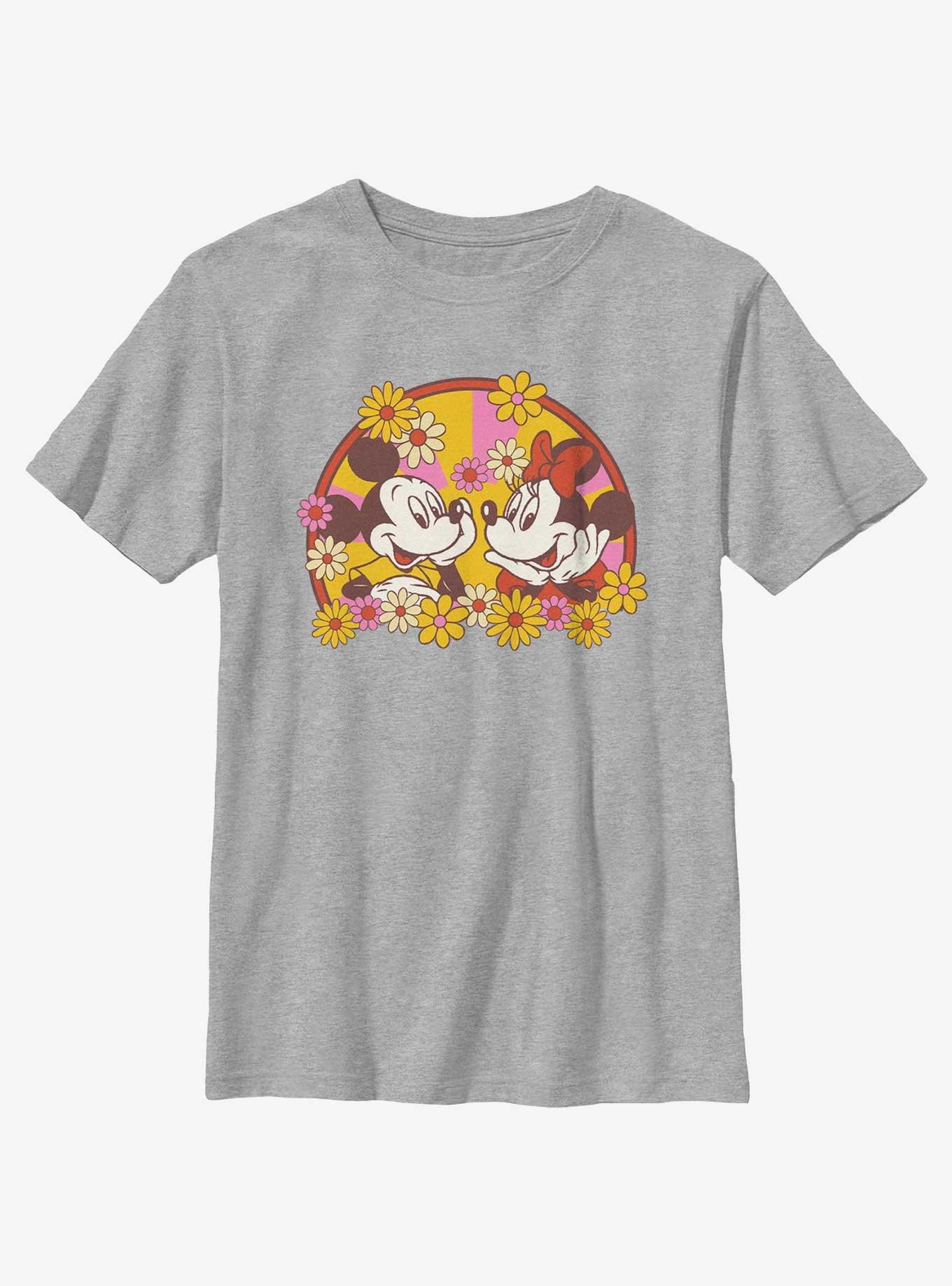 Disney Mickey Mouse Love Bloom Youth T-Shirt, ATH HTR, hi-res