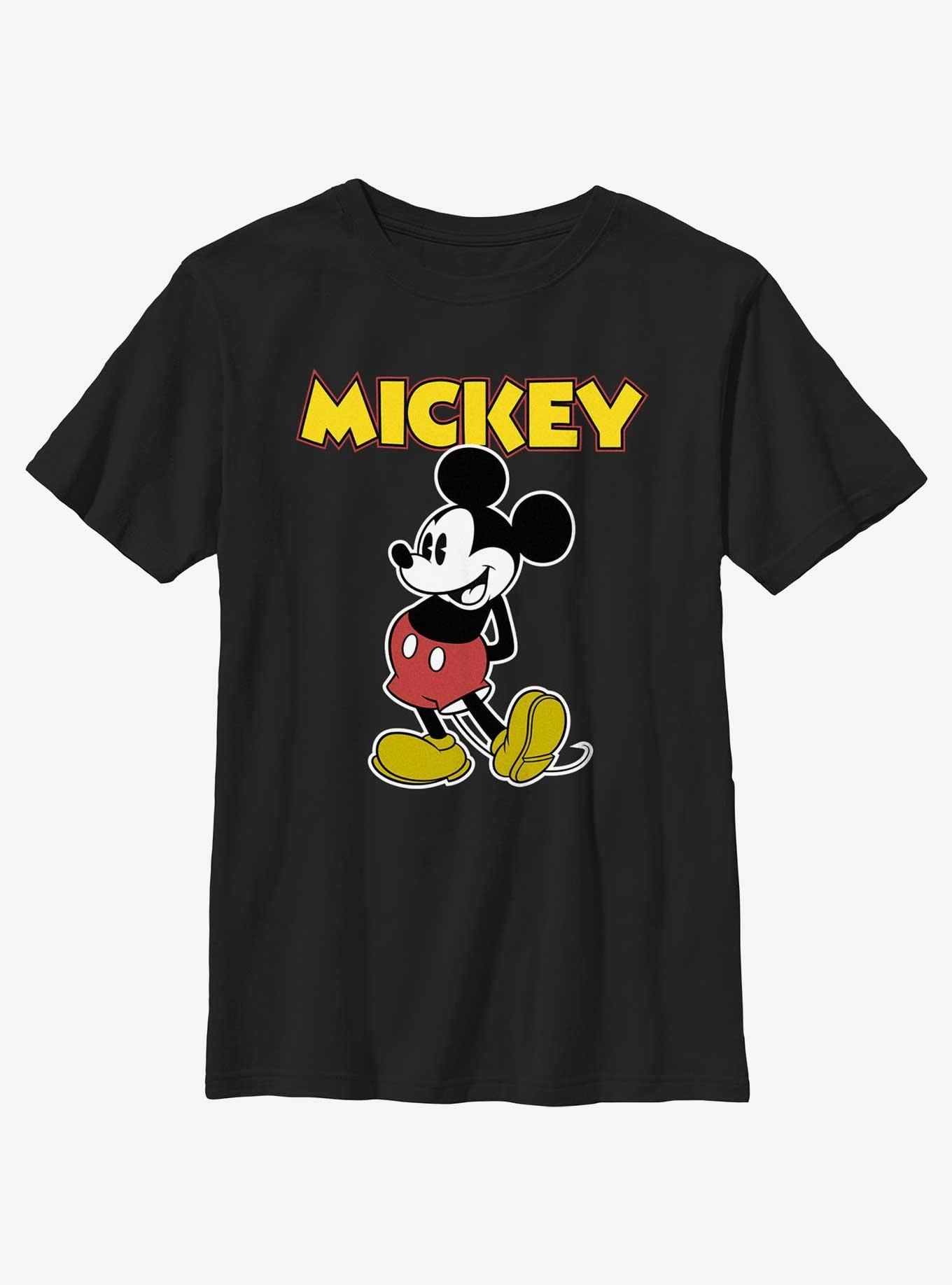 Disney Mickey Mouse Portrait Stance Outline Youth T-Shirt, , hi-res