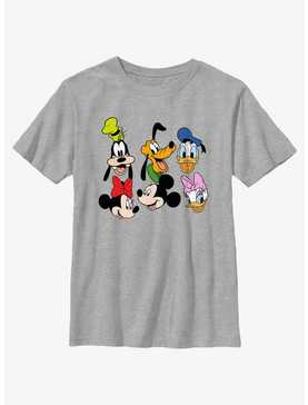Disney Mickey Mouse Friend Group Head Icons Youth T-Shirt, , hi-res