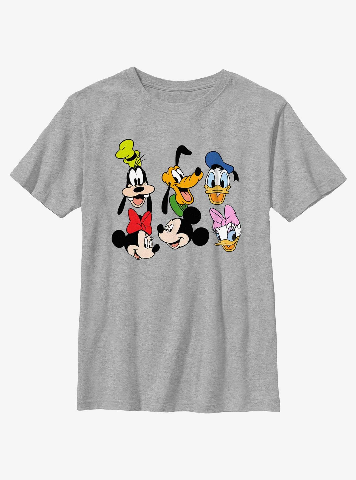 Disney Mickey Mouse Friend Group Head Icons Youth T-Shirt, , hi-res