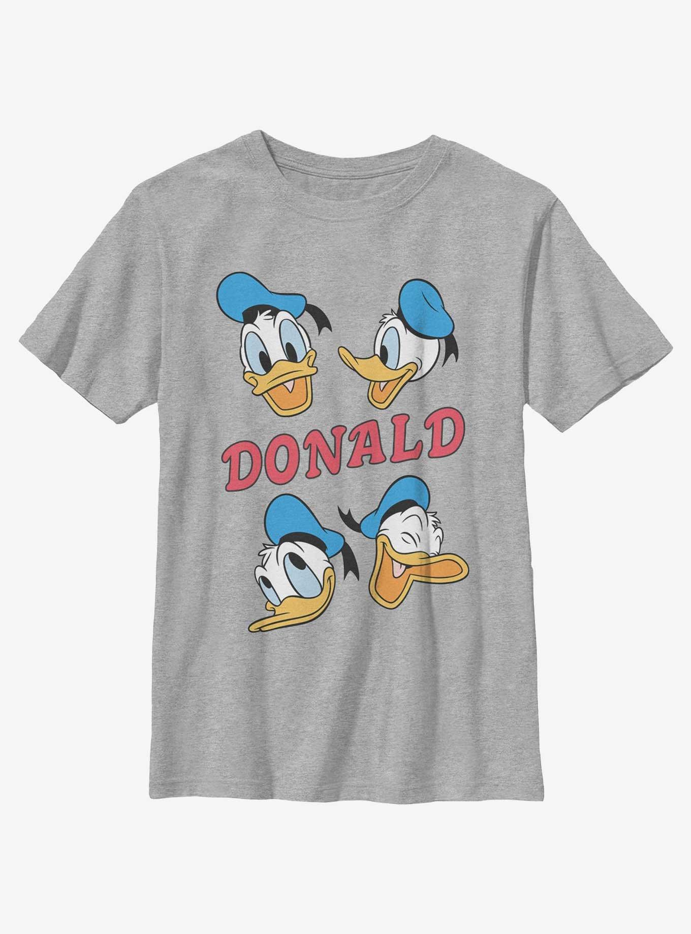 Disney Mickey Mouse Donald Duck Heads Youth T-Shirt, , hi-res