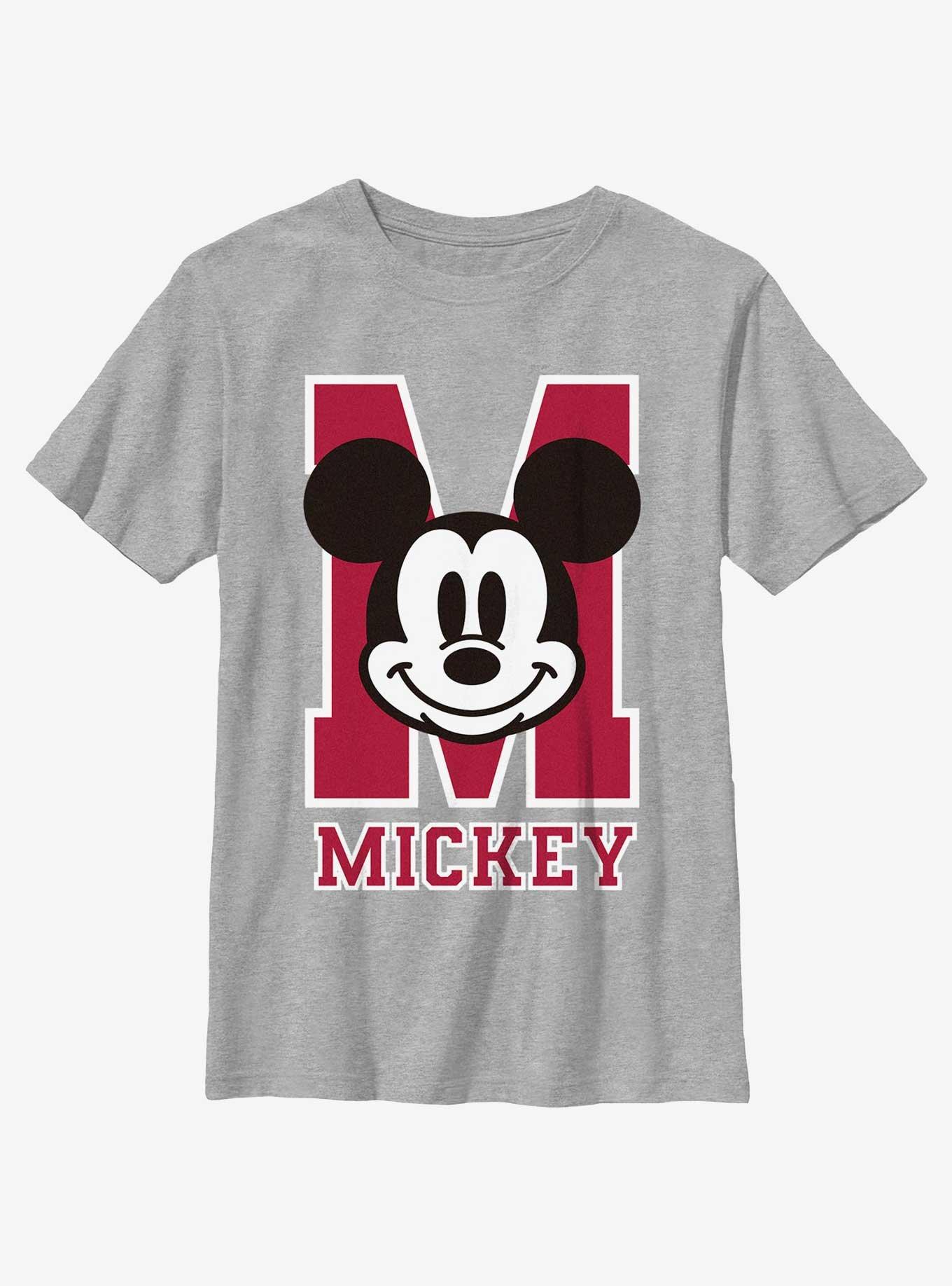 Disney Mickey Mouse Collegiate M Youth T-Shirt, ATH HTR, hi-res