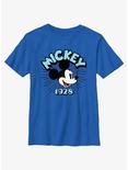 Disney Mickey Mouse 1928 Head Icon Youth T-Shirt, ROYAL, hi-res