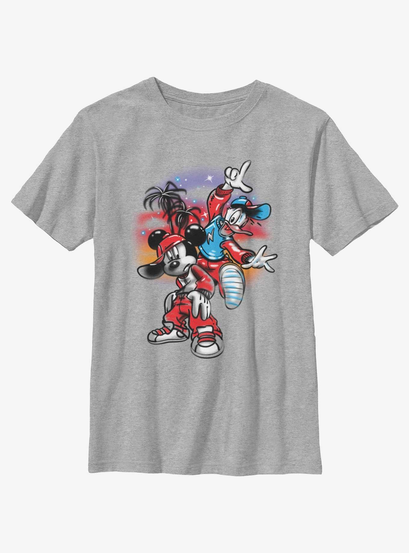 Disney Mickey Mouse Airbrush Mickey & Donald Youth T-Shirt, ATH HTR, hi-res