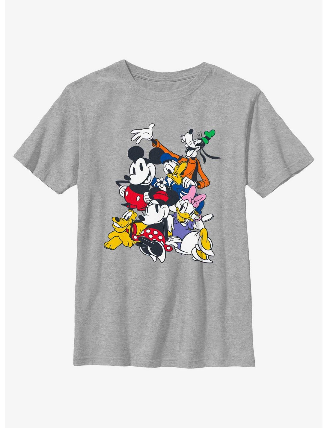 Disney Mickey Mouse & Friend Group Hanging Out Youth T-Shirt, ATH HTR, hi-res