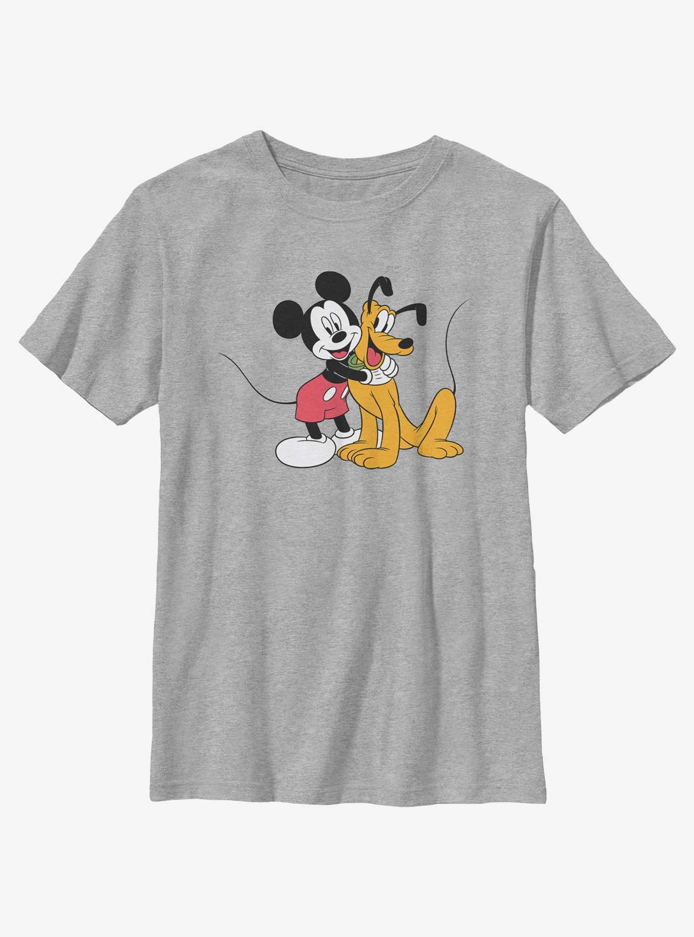 Disney Mickey Mouse & Pluto Hugs Youth T-Shirt, , hi-res