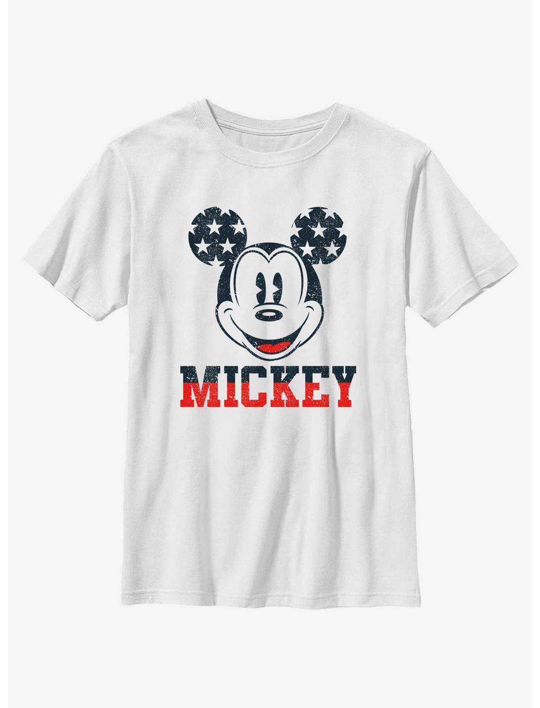 Disney Mickey Mouse Mickey Star Ears Youth T-Shirt, WHITE, hi-res