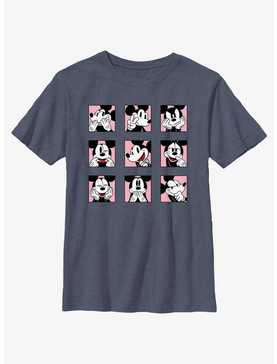 Disney Mickey Mouse Silly Faces Grid Youth T-Shirt, , hi-res