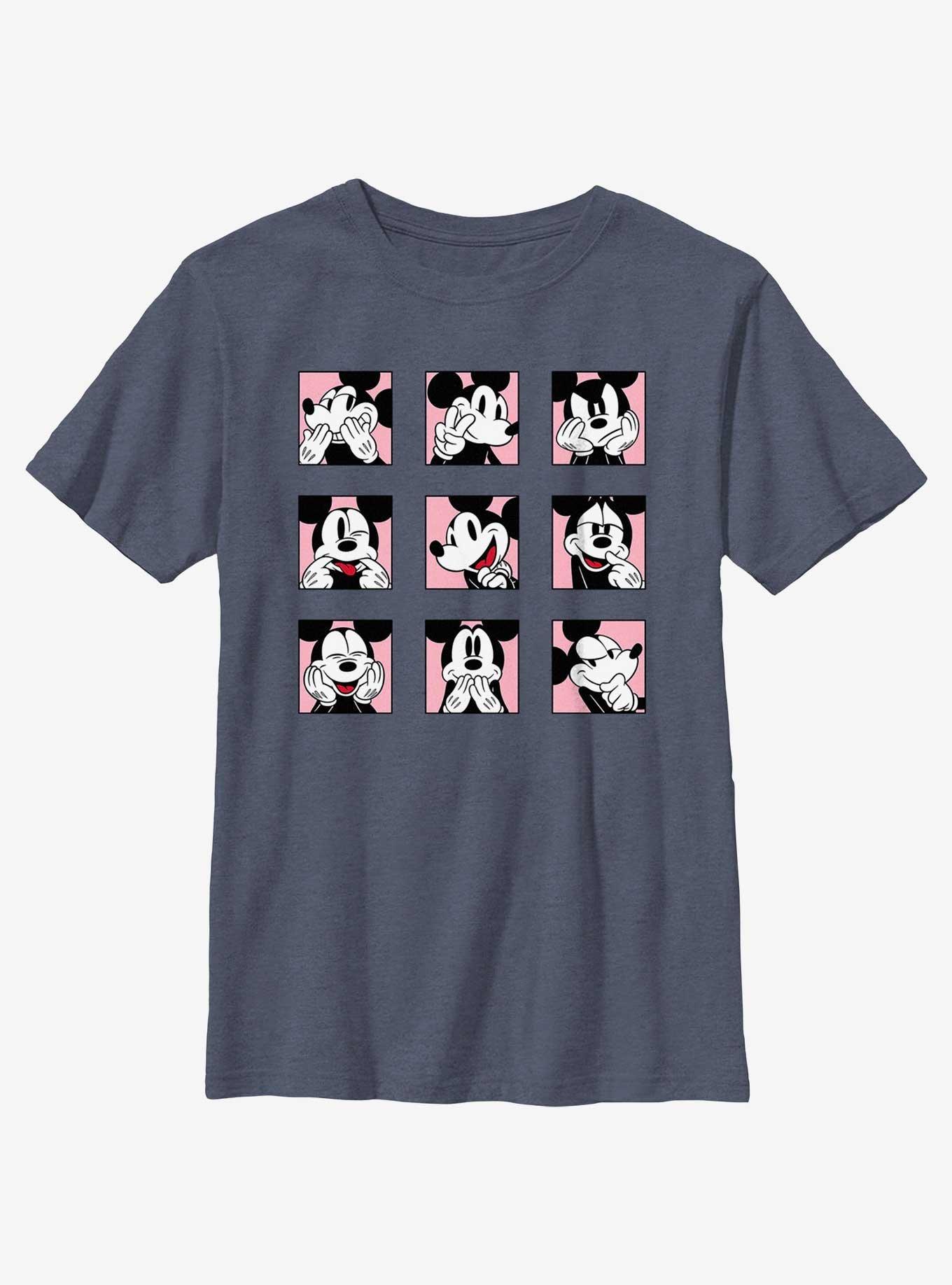 Disney Mickey Mouse Silly Faces Grid Youth T-Shirt, , hi-res