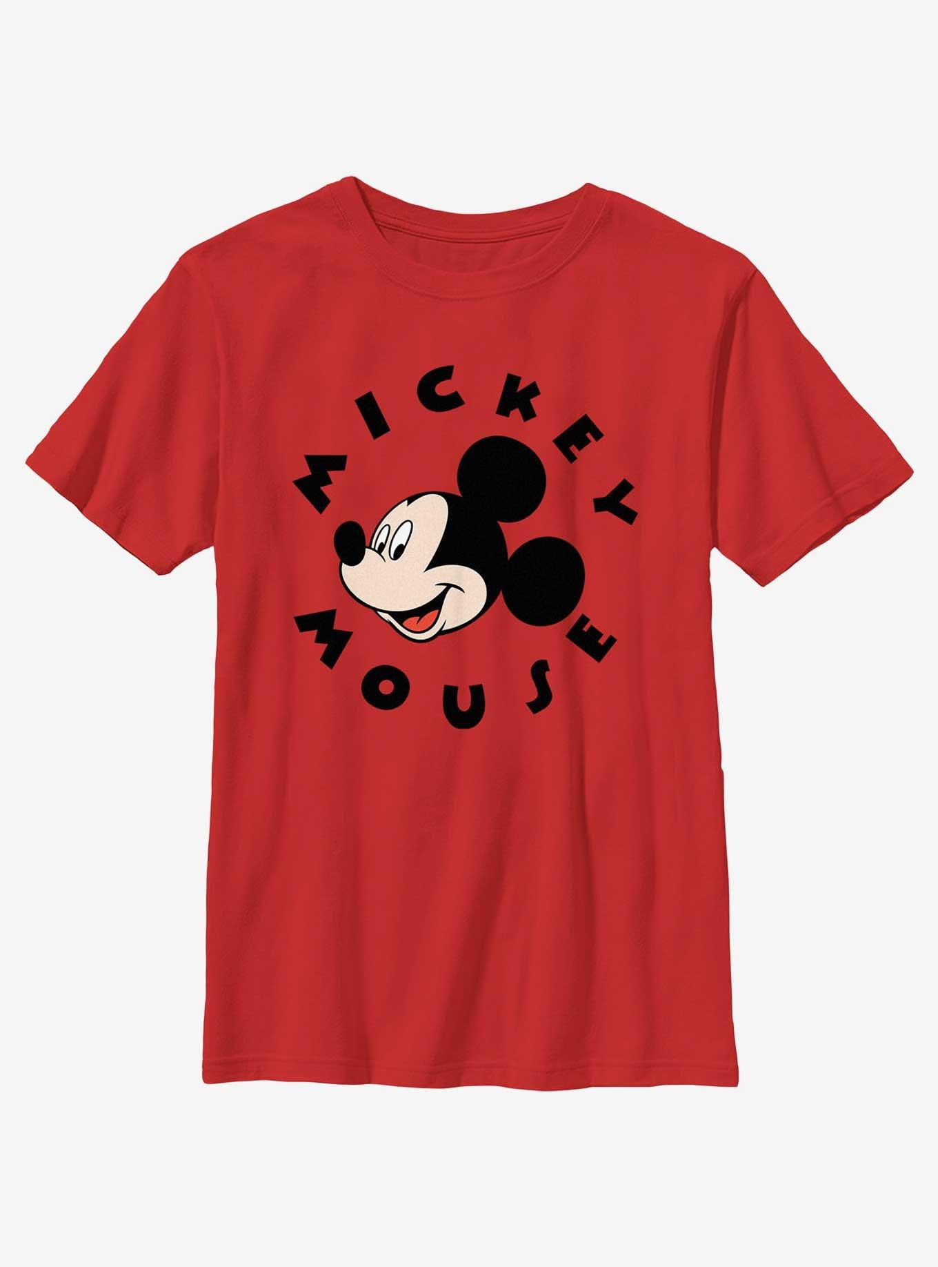 Disney Mickey Mouse Mickey Smile Youth T-Shirt, RED, hi-res