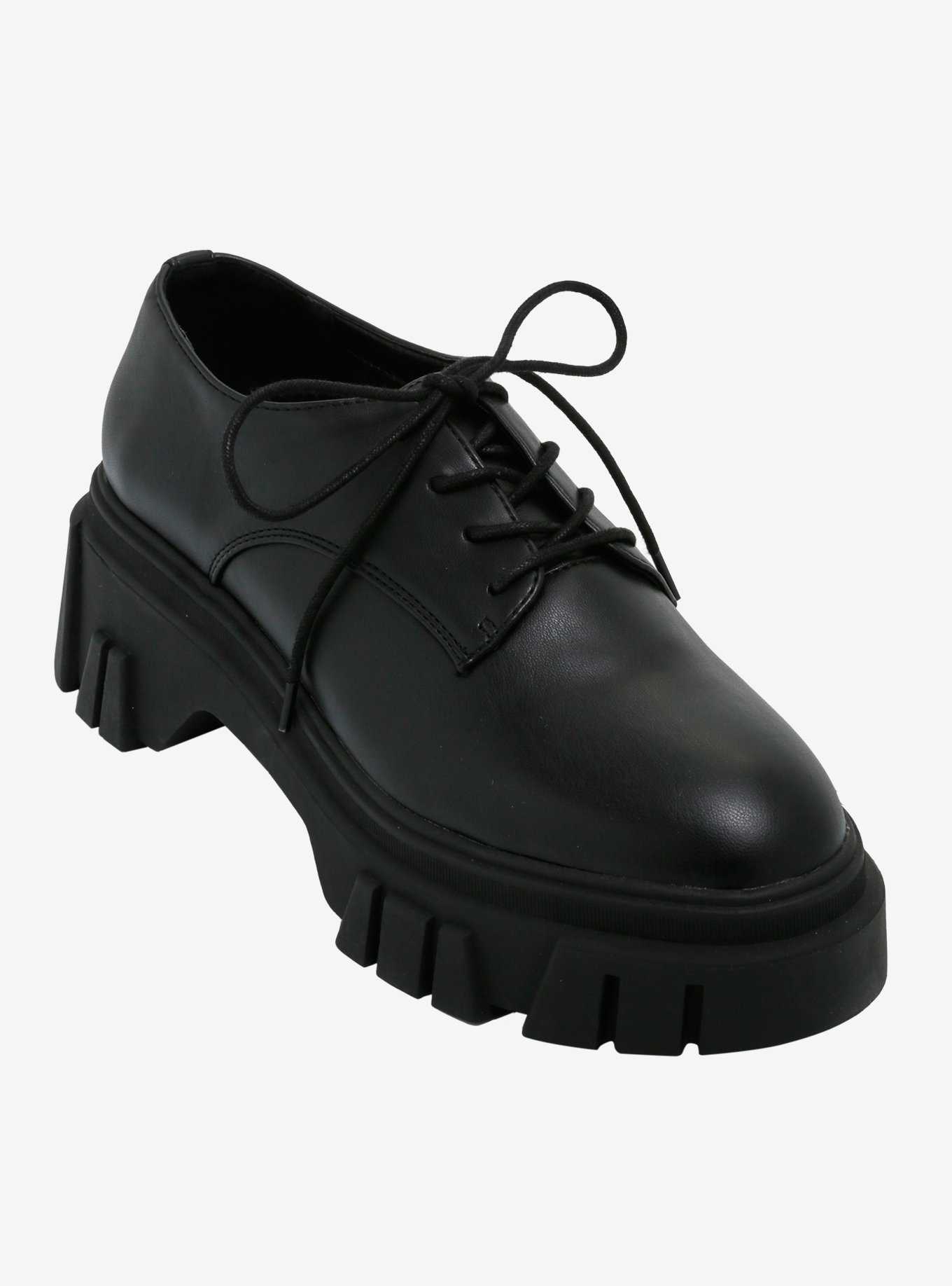 Chinese Laundry Black Chunky Oxford Shoes, , hi-res