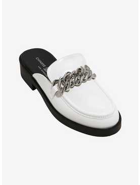Chinese Laundry White Chain Loafer Mules, , hi-res