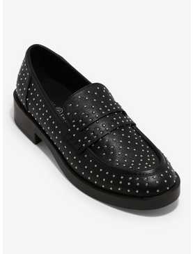 Chinese Laundry Black Studded Loafers, , hi-res
