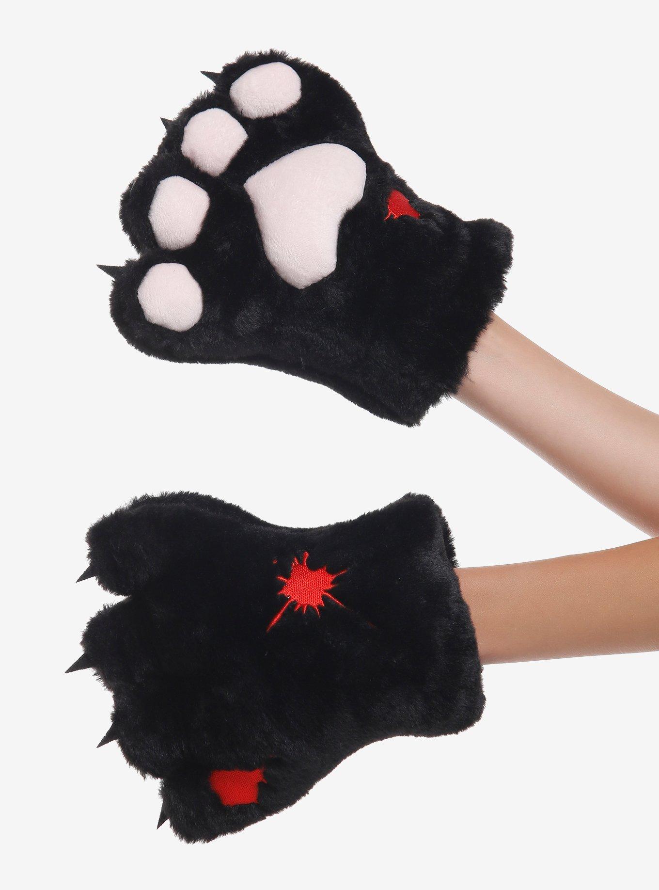 Bloody Bear Fuzzy Paw Glove Set, , hi-res