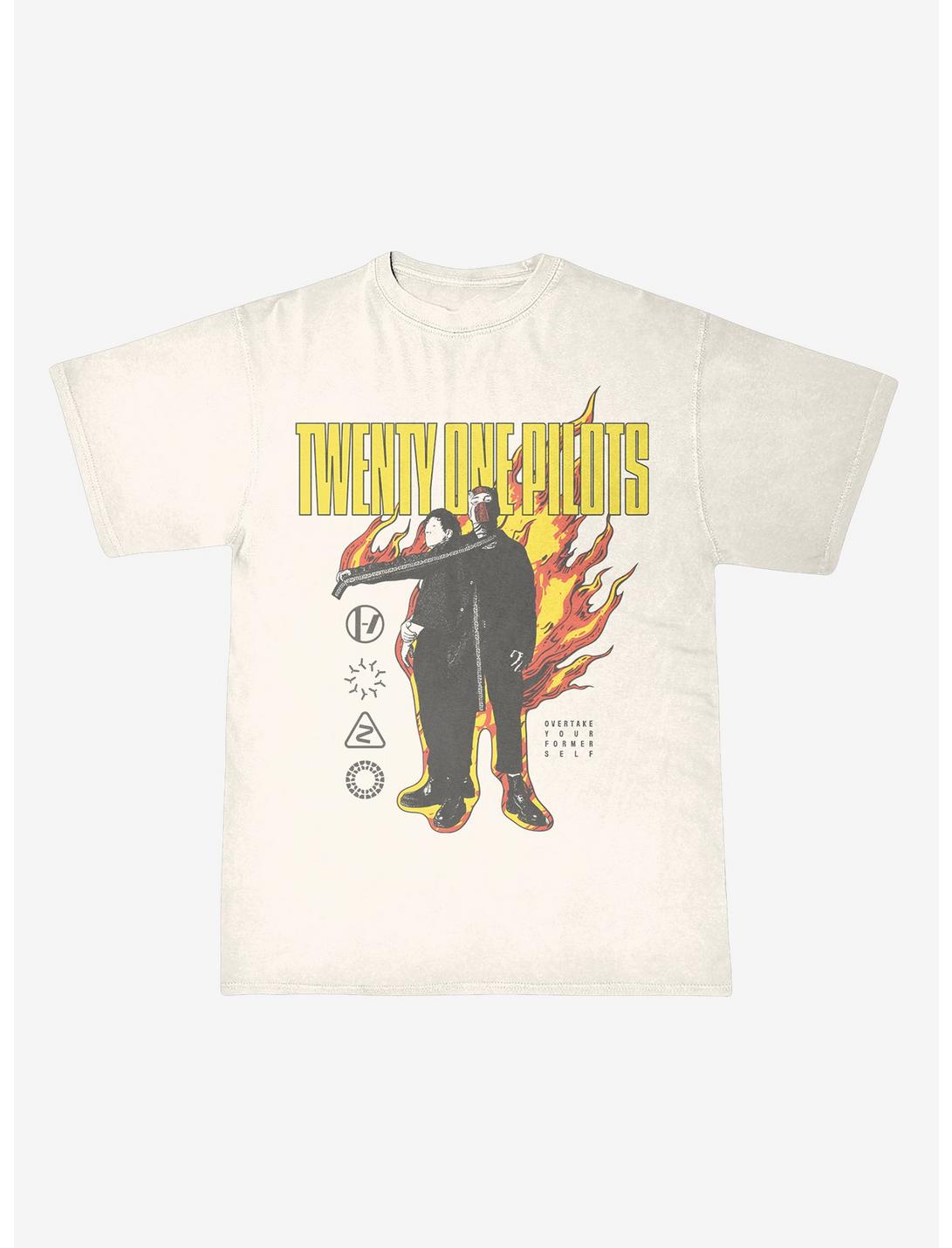 Twenty One Pilots On Fire T-Shirt, NATURAL, hi-res