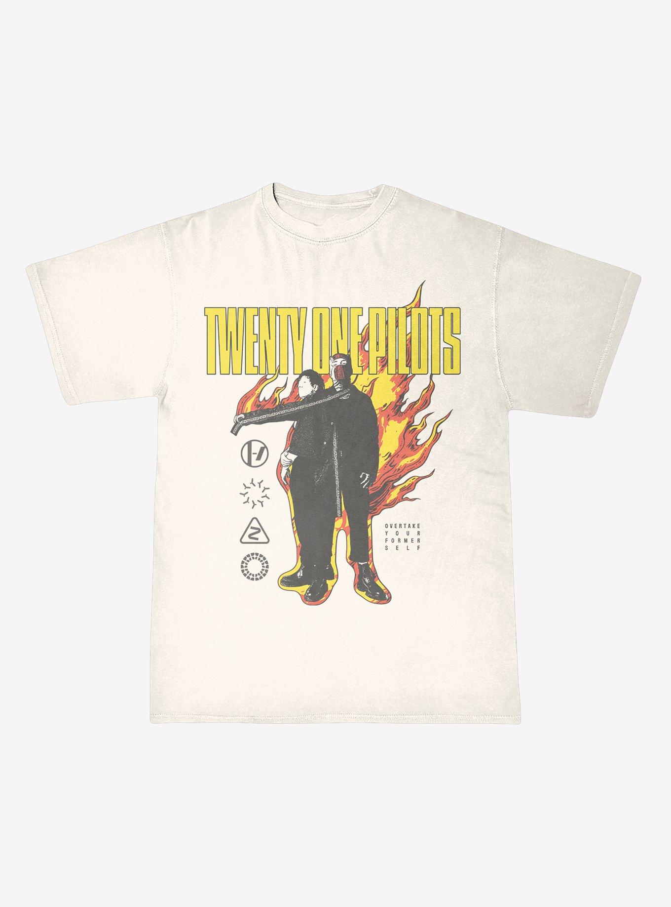 Twenty One Pilots On Fire T-Shirt, NATURAL, hi-res