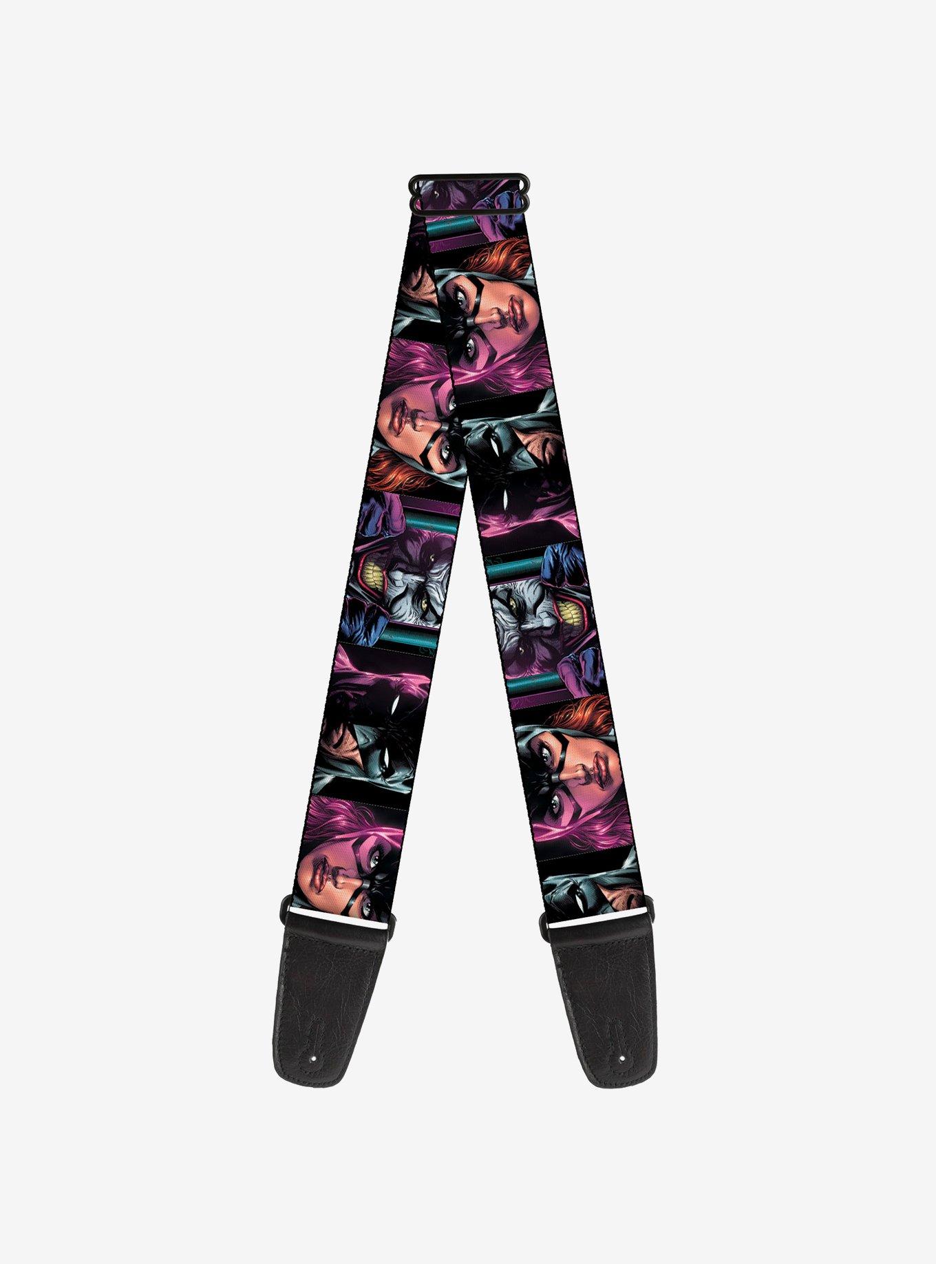 DC Comics Batman Batgirl and Joker Comic Book Cover Guitar Strap, , hi-res