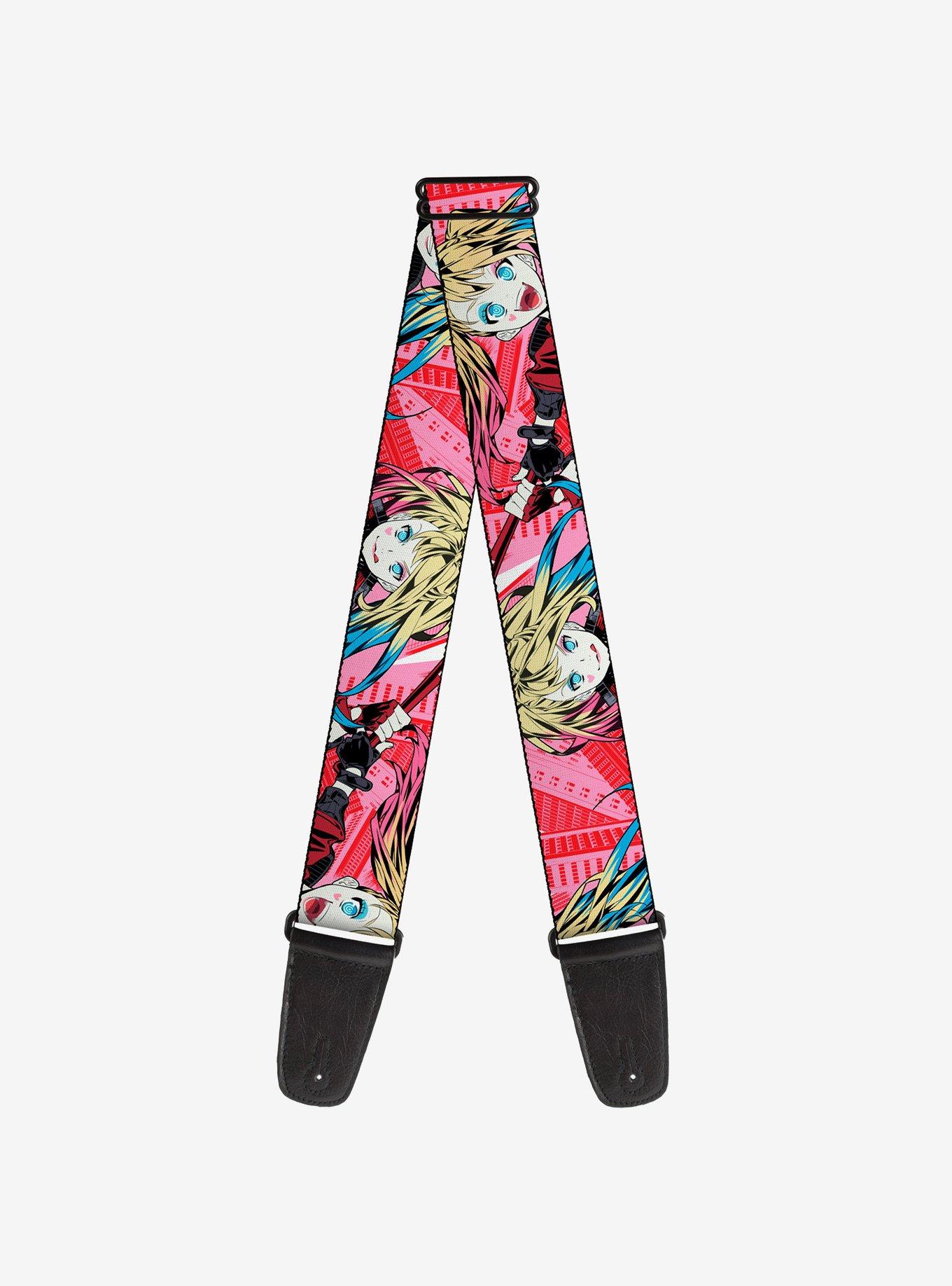 Hot Topic DC Comics Harley Quinn Puddin Poses Anime Graphics Guitar Strap |  Hamilton Place