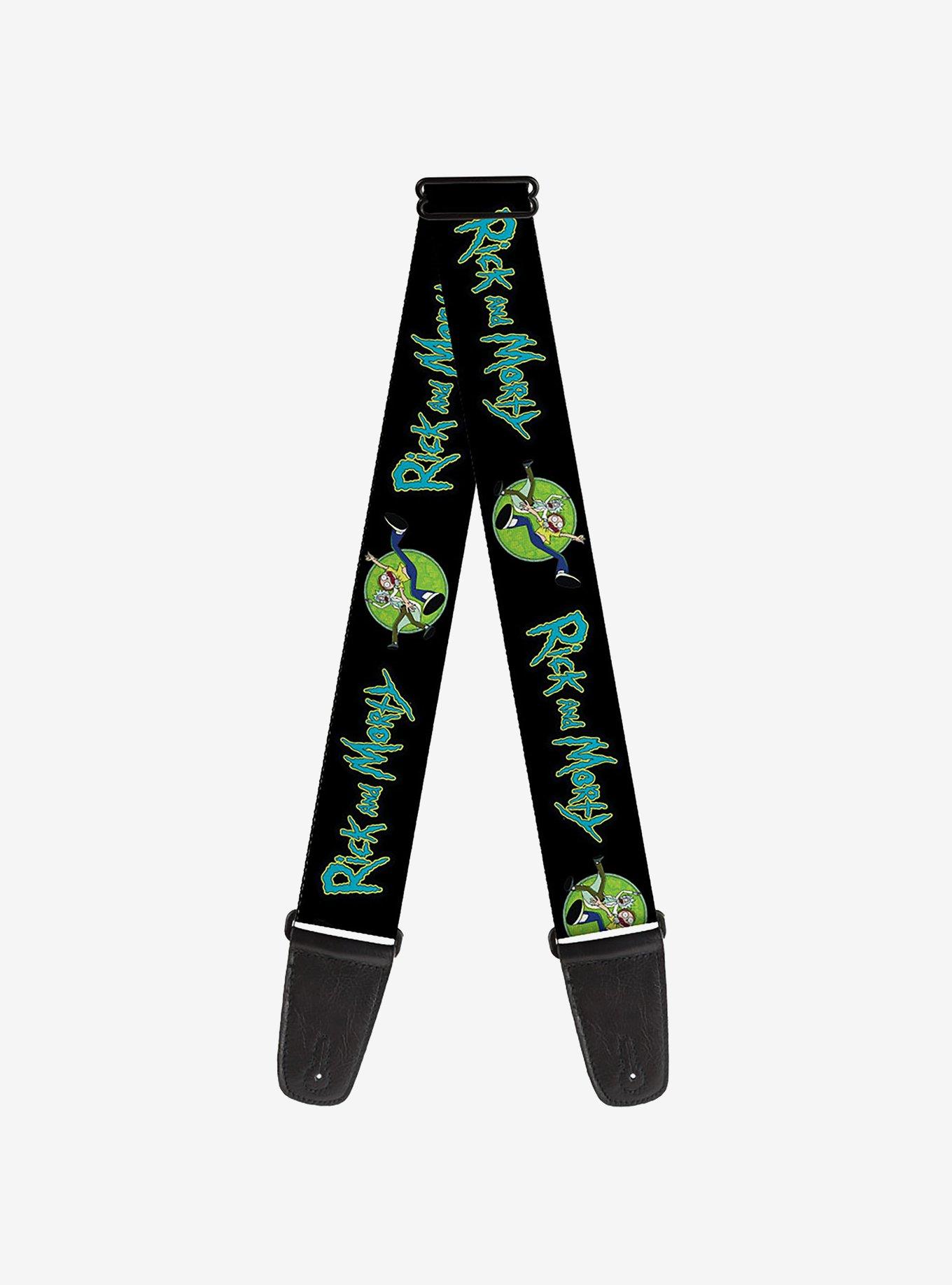 Rick and Morty Title Logo and Portal Pose Guitar Strap, , hi-res