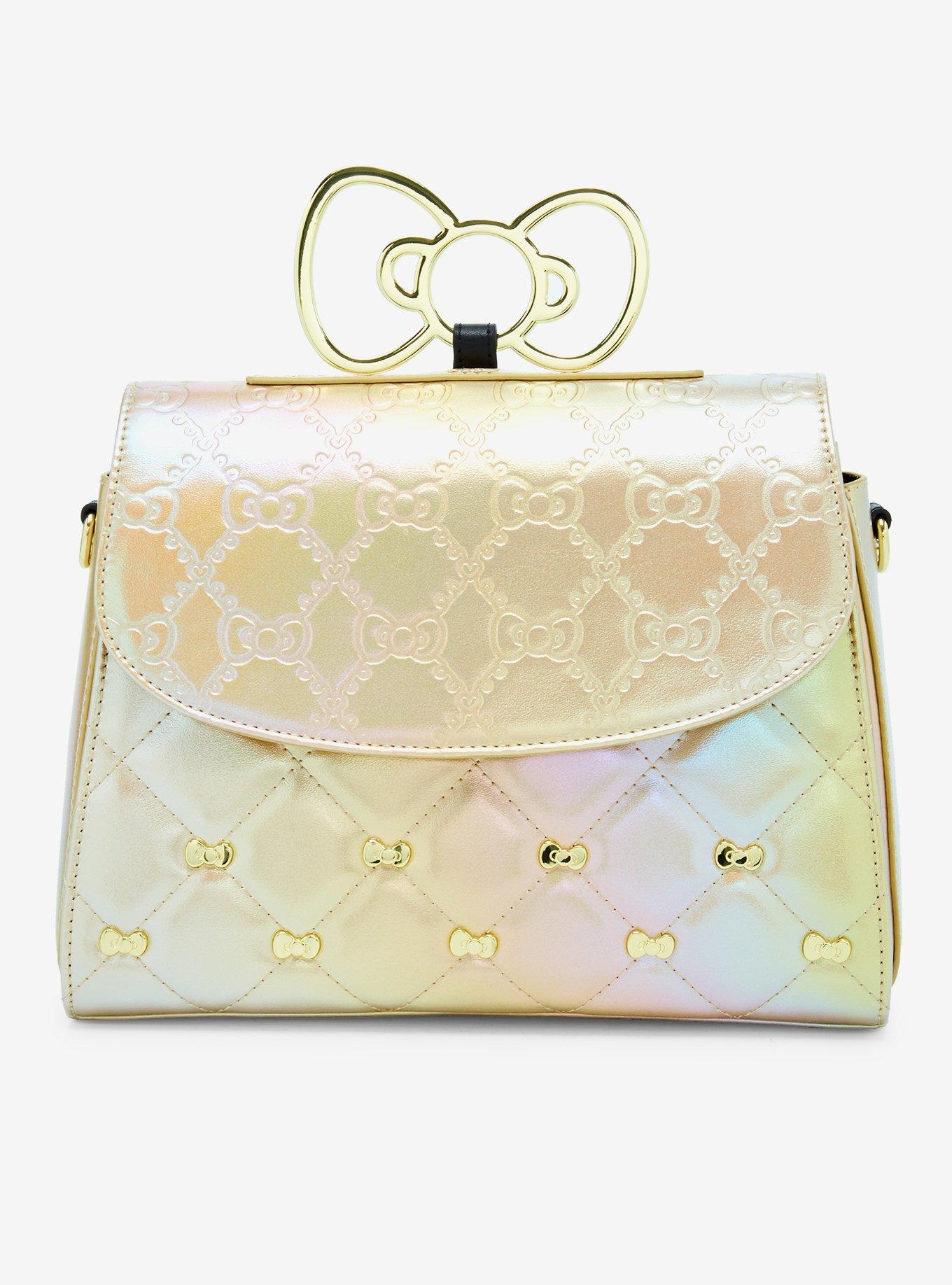 Loungefly Hello Kitty 50th Anniversary Gold Bow Crossbody Bag, , hi-res