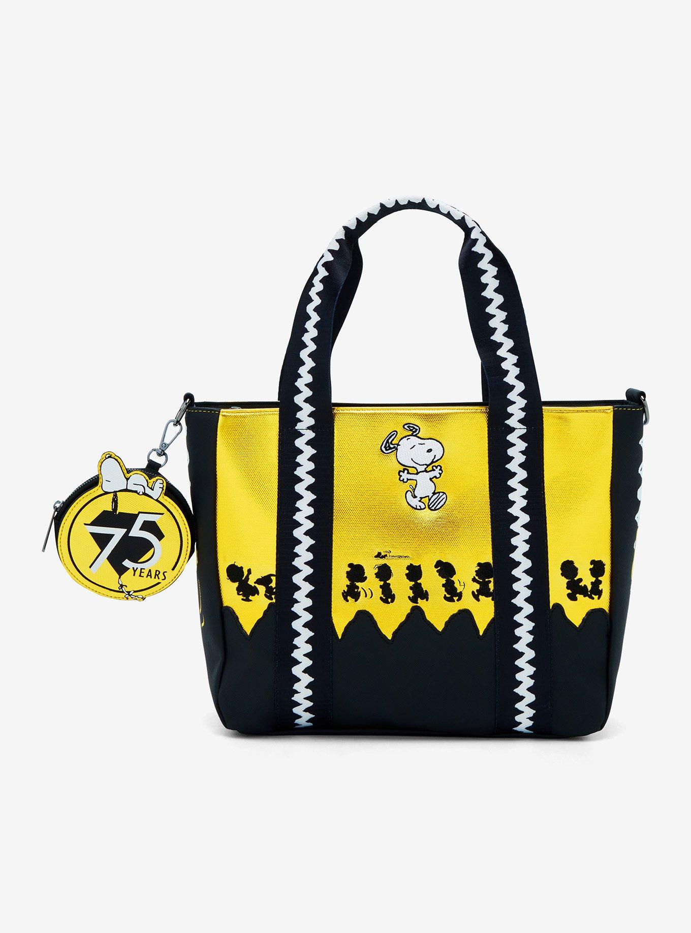 Loungefly Peanuts 75th Anniversary Tote Bag With Coin Purse | Hot Topic