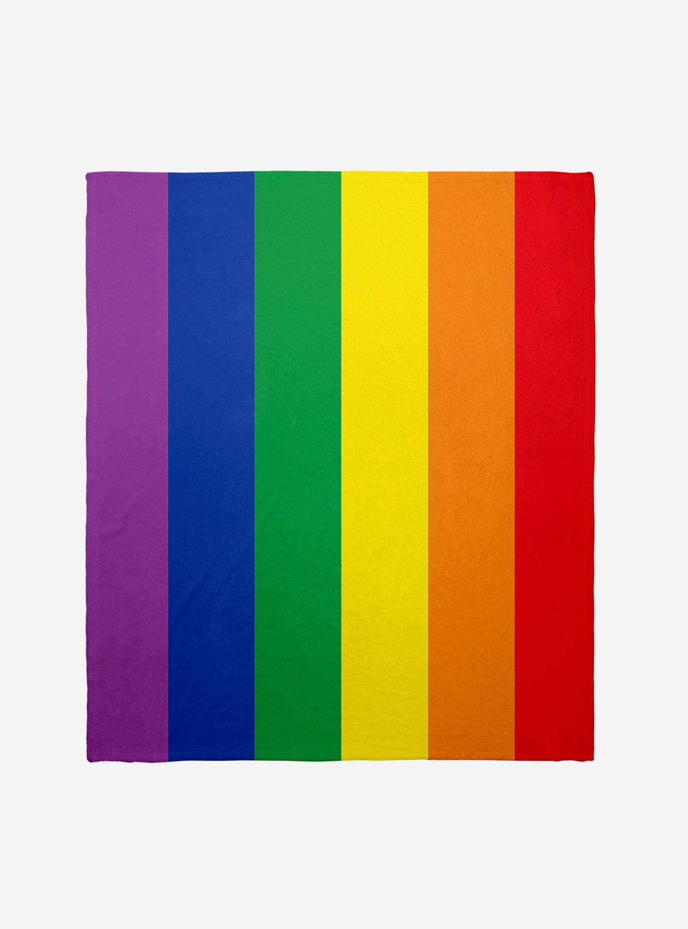 Rainbow Pride Flag Throw Blanket, , hi-res