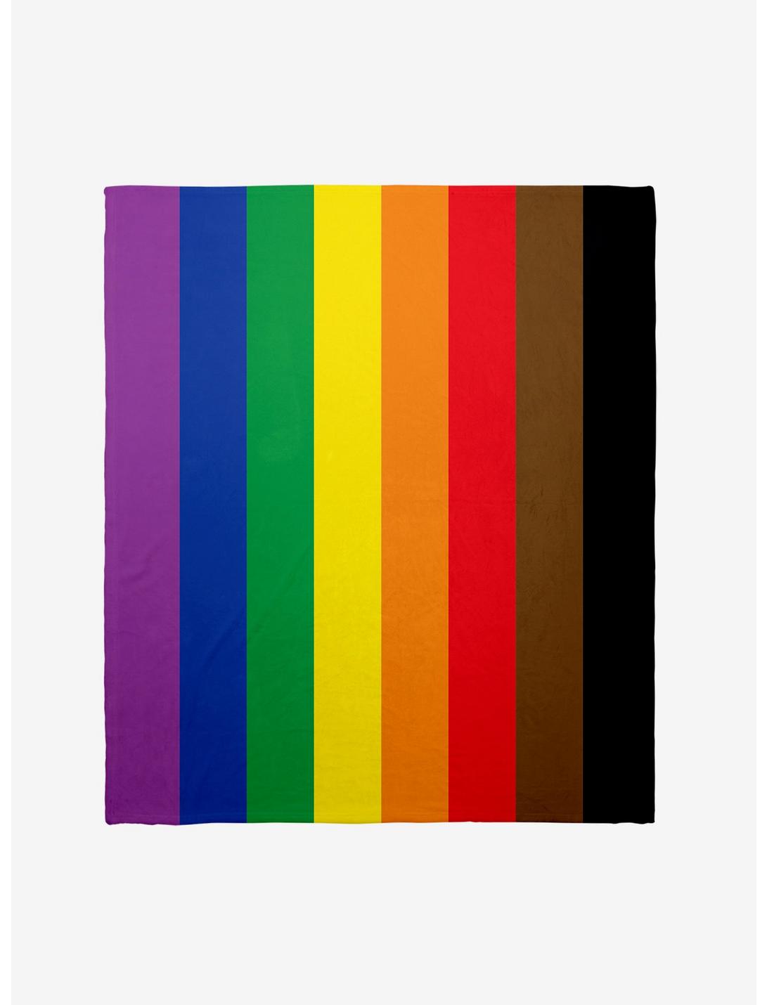 LGBTQ+ Pride Flag Throw Blanket, , hi-res