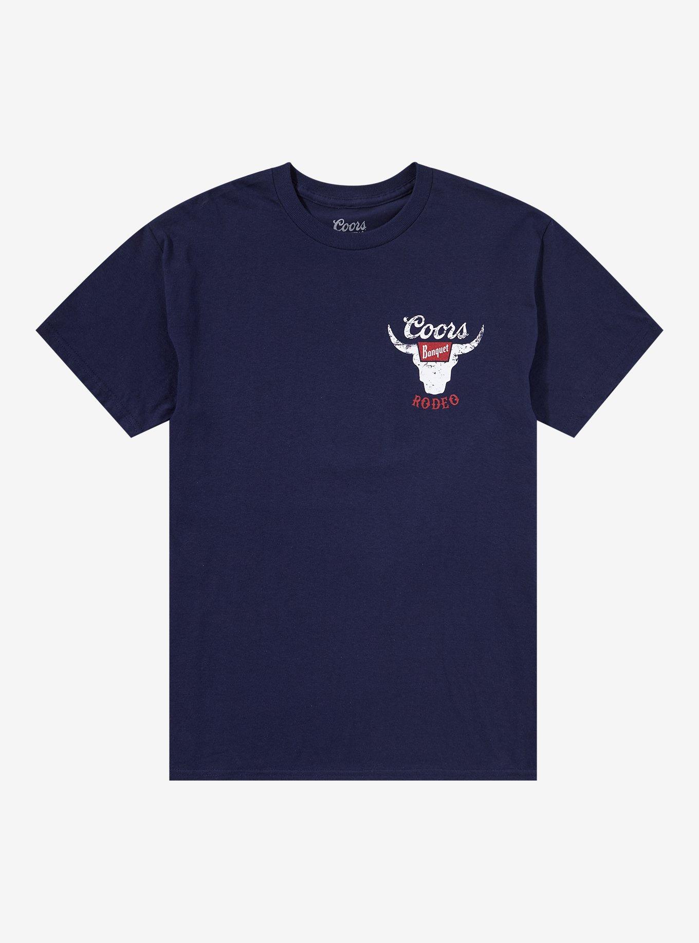 Coors Banquet Rodeo Longhorn T-Shirt, NAVY, hi-res