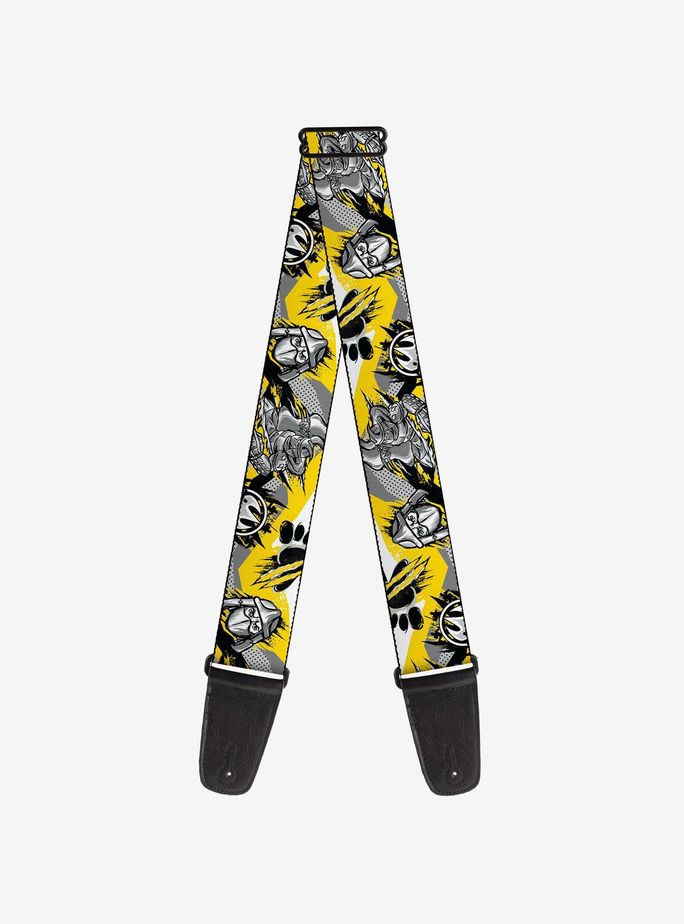 Teenage Mutant Ninja Turtles Shredder Pose and Icons Guitar Strap, , hi-res