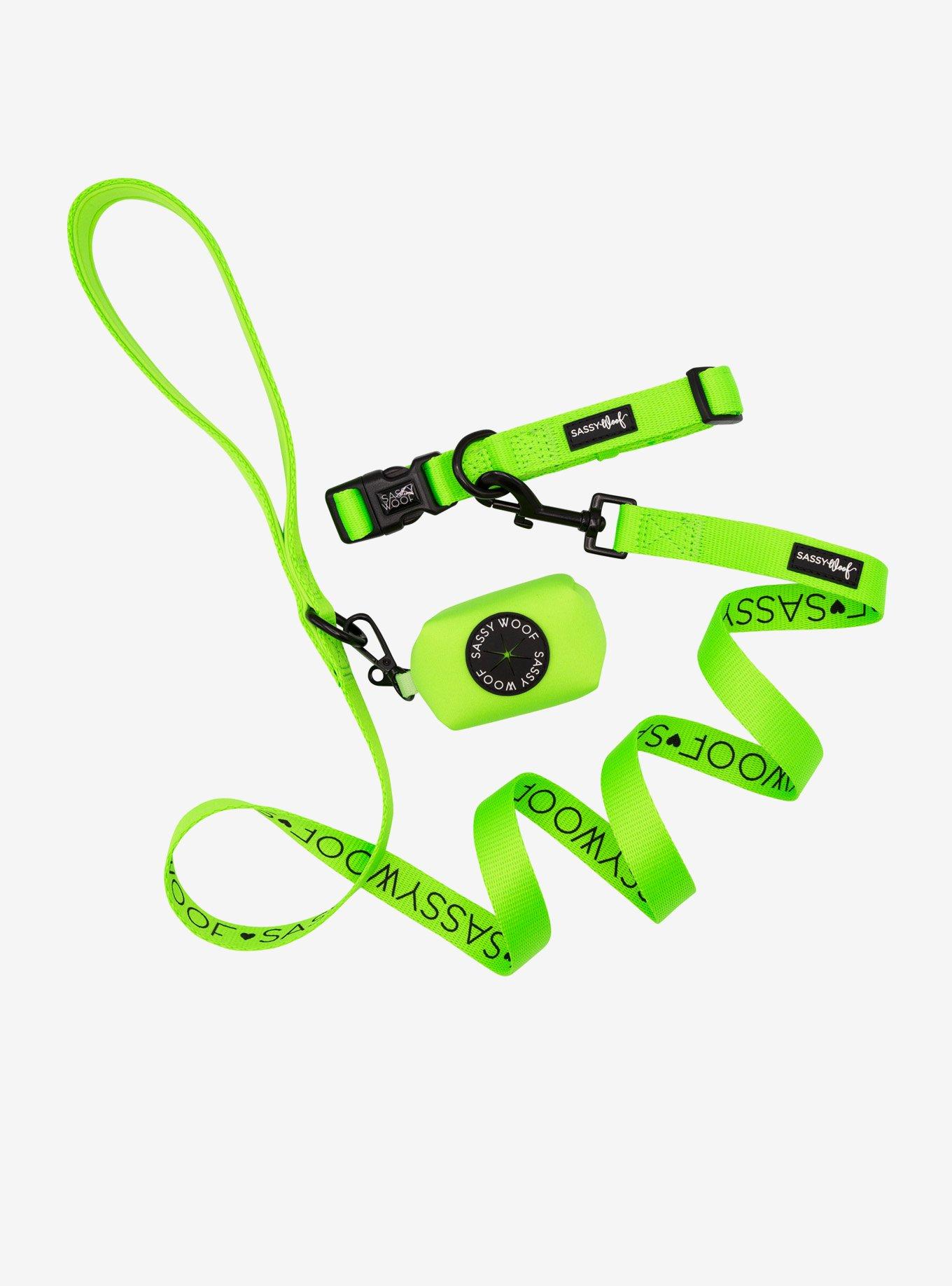 Sassy Woof Neon Green Dog Walk Bundle, , hi-res