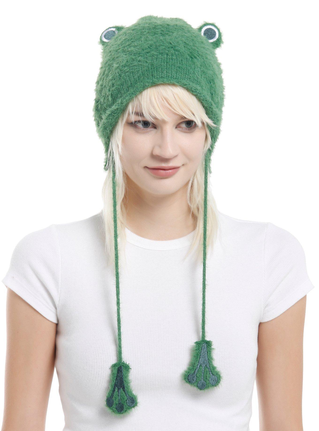 Frog Paws Fuzzy Tassel Beanie, , hi-res