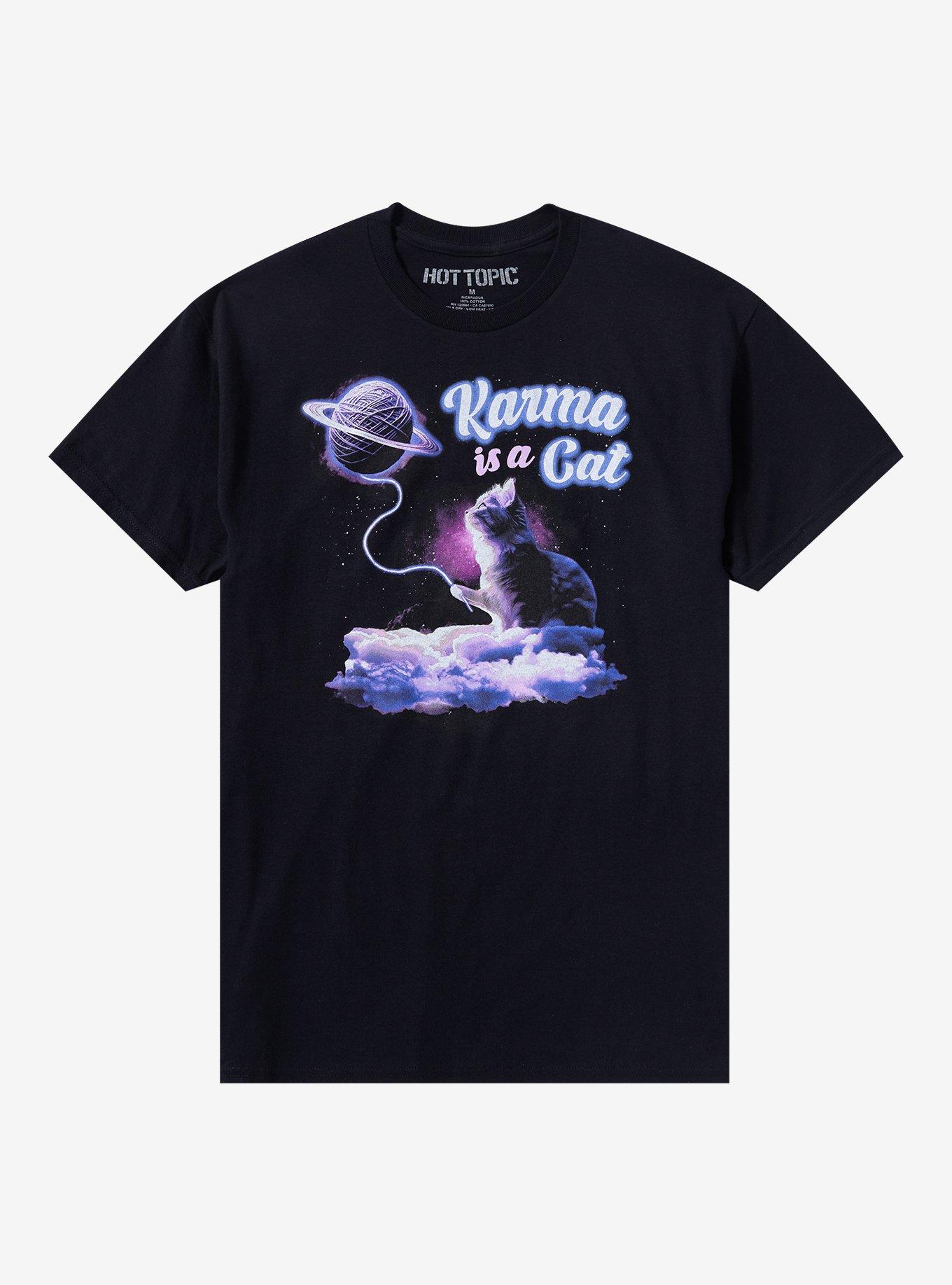 Karma Is A Cat T-Shirt, , hi-res