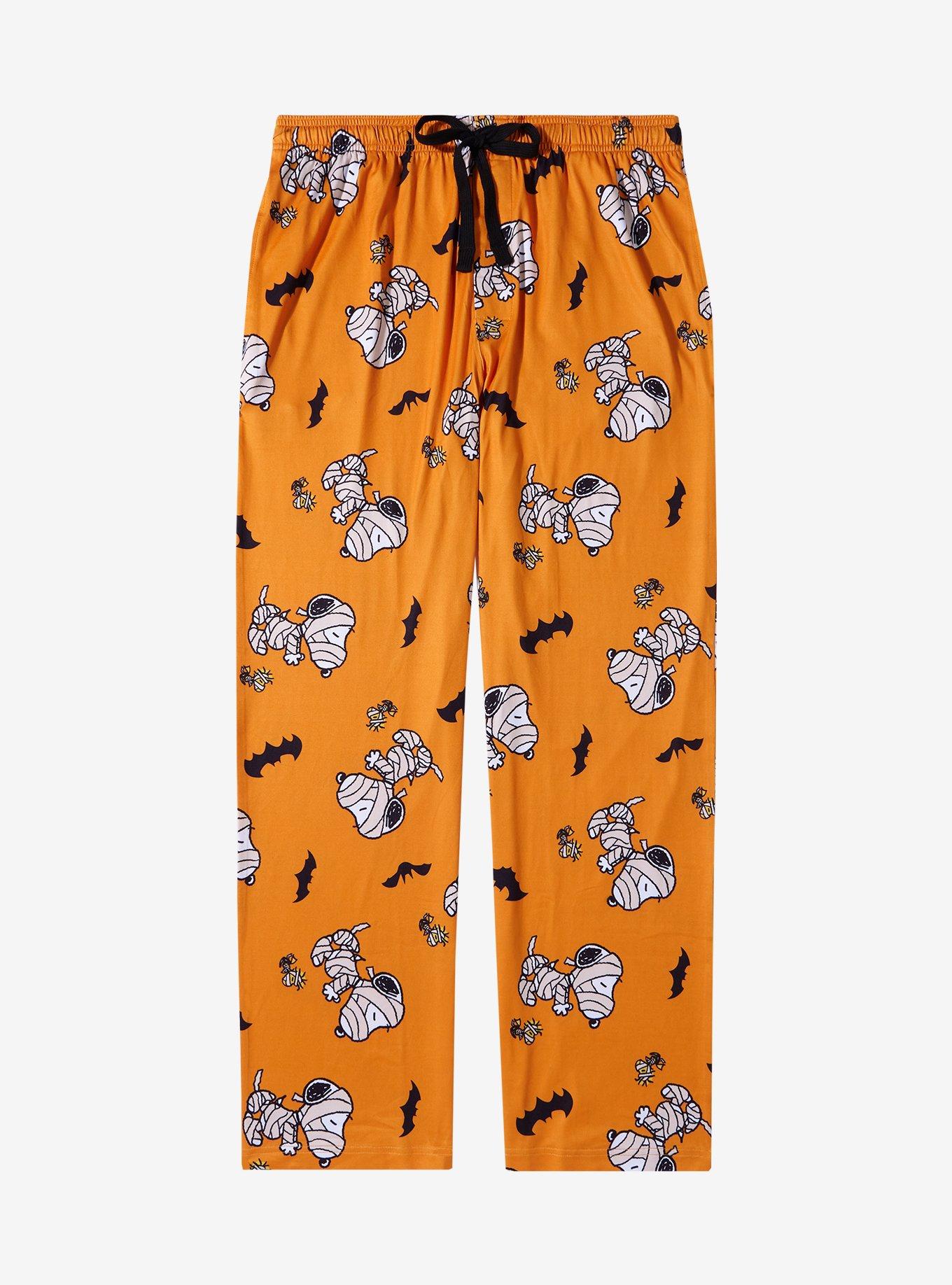 Peanuts Snoopy & Woodstock Mummy Halloween Allover Print Sleep Pants, , hi-res