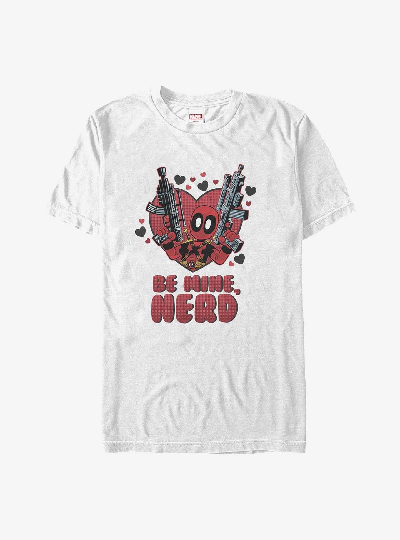 Marvel Deadpool Be Mine Nerd Big & Tall T-Shirt, WHITE, hi-res