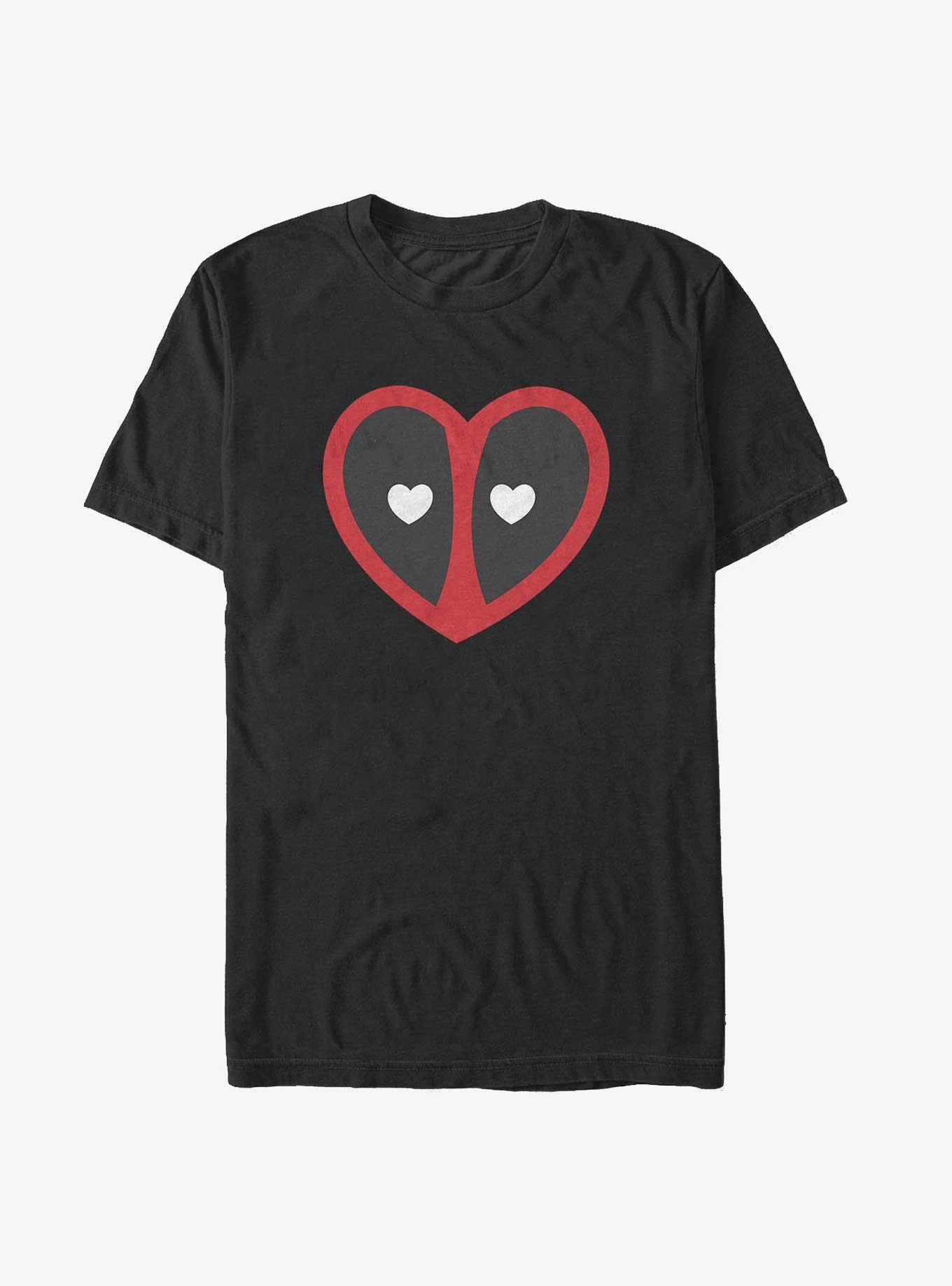 Marvel Deadpool Heart Head Big & Tall T-Shirt, BLACK, hi-res