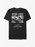 Marvel Guardians of the Galaxy Star-Lord Profile Legendary Outlaw Big & Tall T-Shirt, BLACK, hi-res