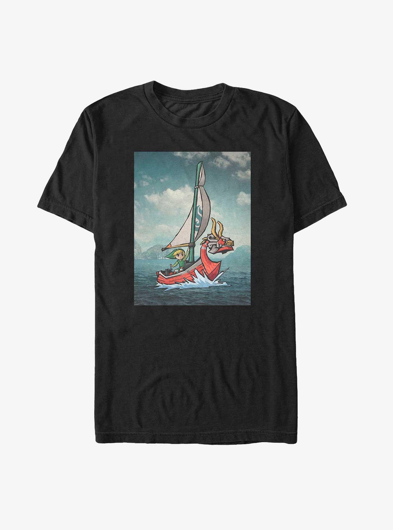 Nintendo Legend of Zelda Link Sailing Big & Tall T-Shirt, BLACK, hi-res